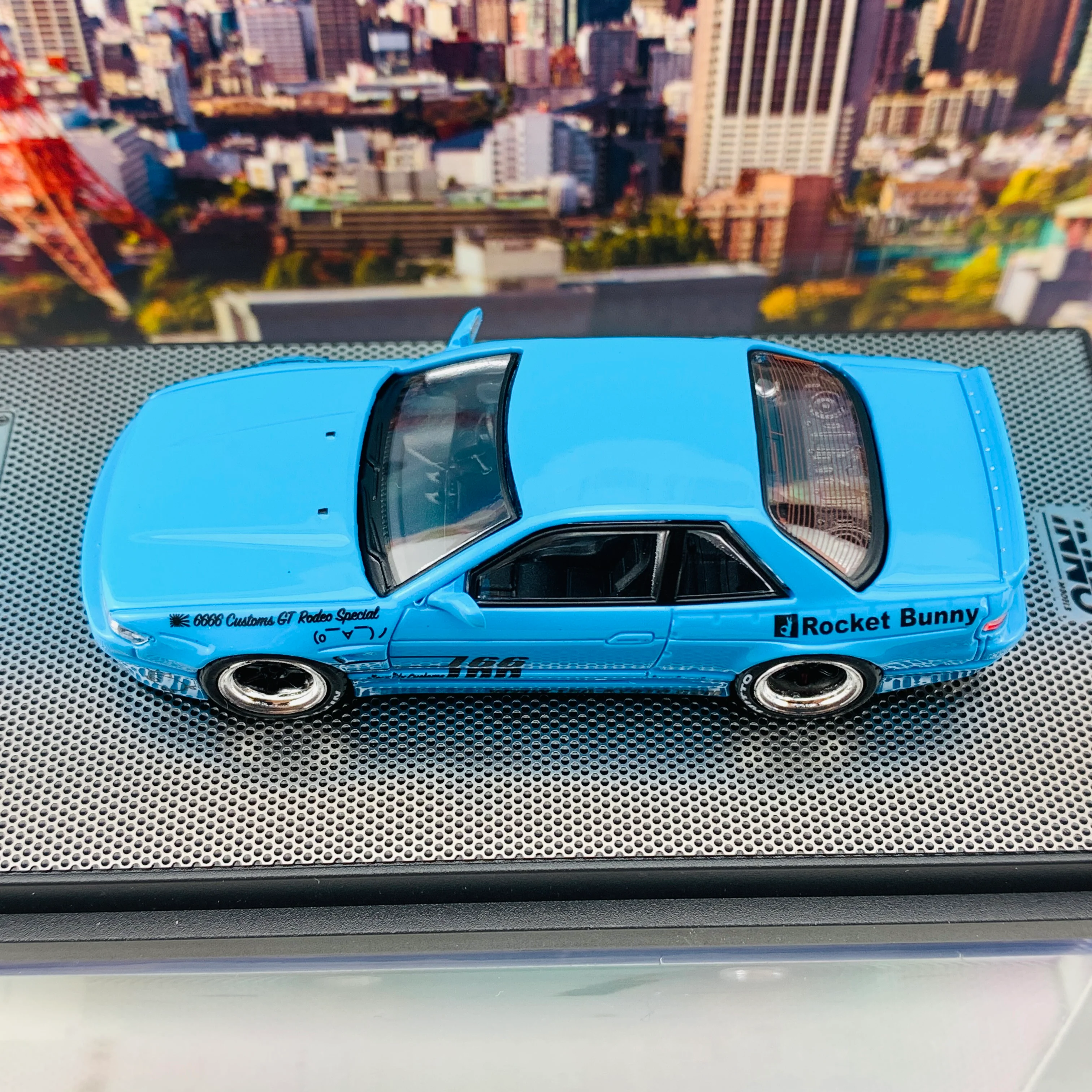 INNO64 1/64 NISSAN SILVIA S13 ROCKET BUNNY V1 Light Blue IN64-S13V1-LBL - Image 5