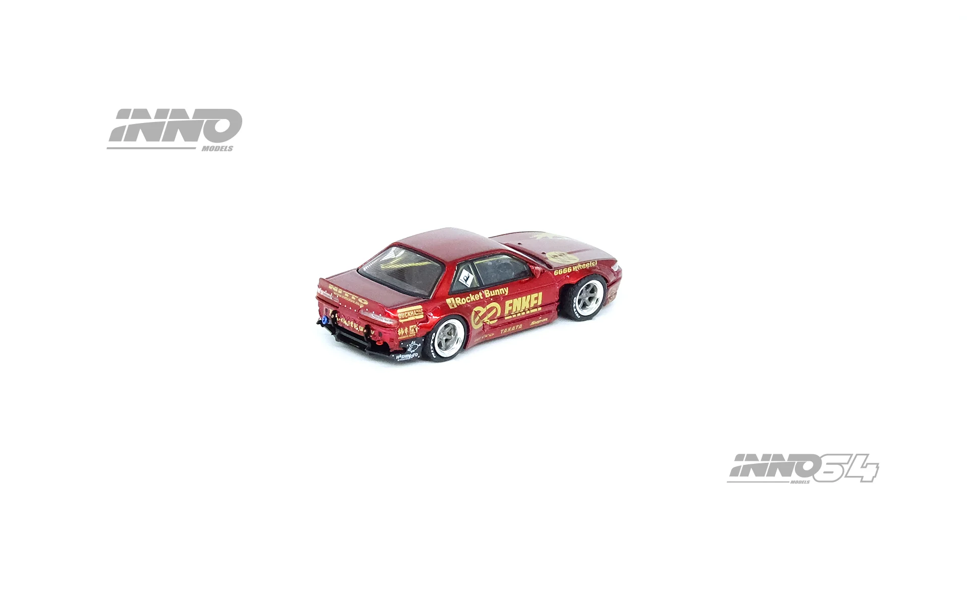 INNO64 1/64 NISSAN SILVIA S13 (V2) PANDEM / ROCKET BUNNY Red Metalic IN64-S13V2-RED - Image 2