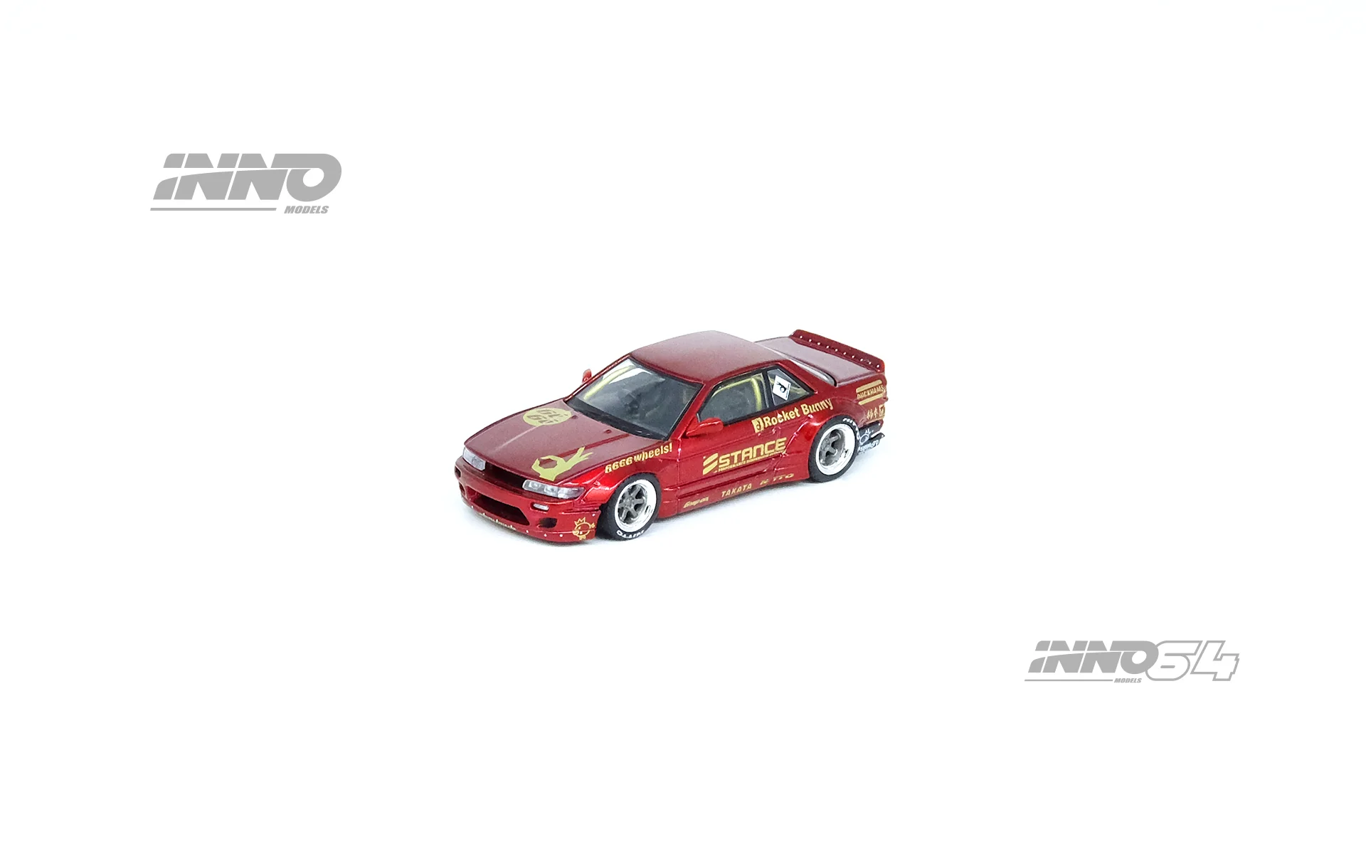 INNO64 1/64 NISSAN SILVIA S13 (V2) PANDEM / ROCKET BUNNY Red Metalic IN64-S13V2-RED - Image 3