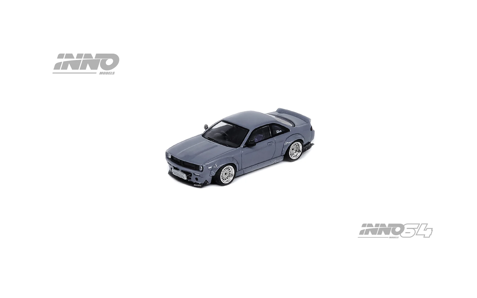 INNO64 1/64 NISSAN SILVIA S14 ROCKET BUNNY BOSS AERO Grey IN64-S14B-GREY - Image 2