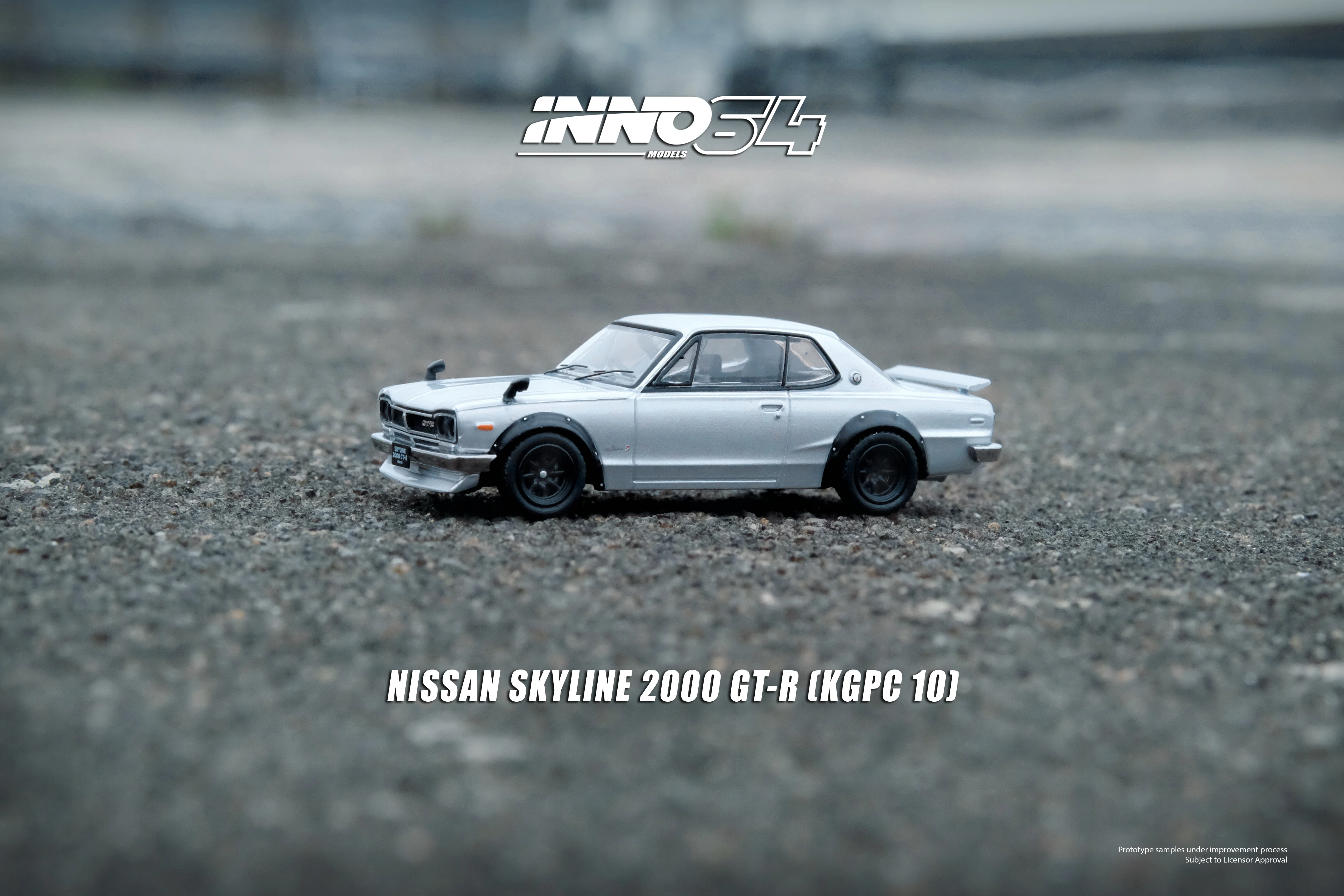 INNO64 1/64 NISSAN SKYLINE 2000 GT-R (KPGC10) Silver IN64-KPGC10-SIL - Image 2