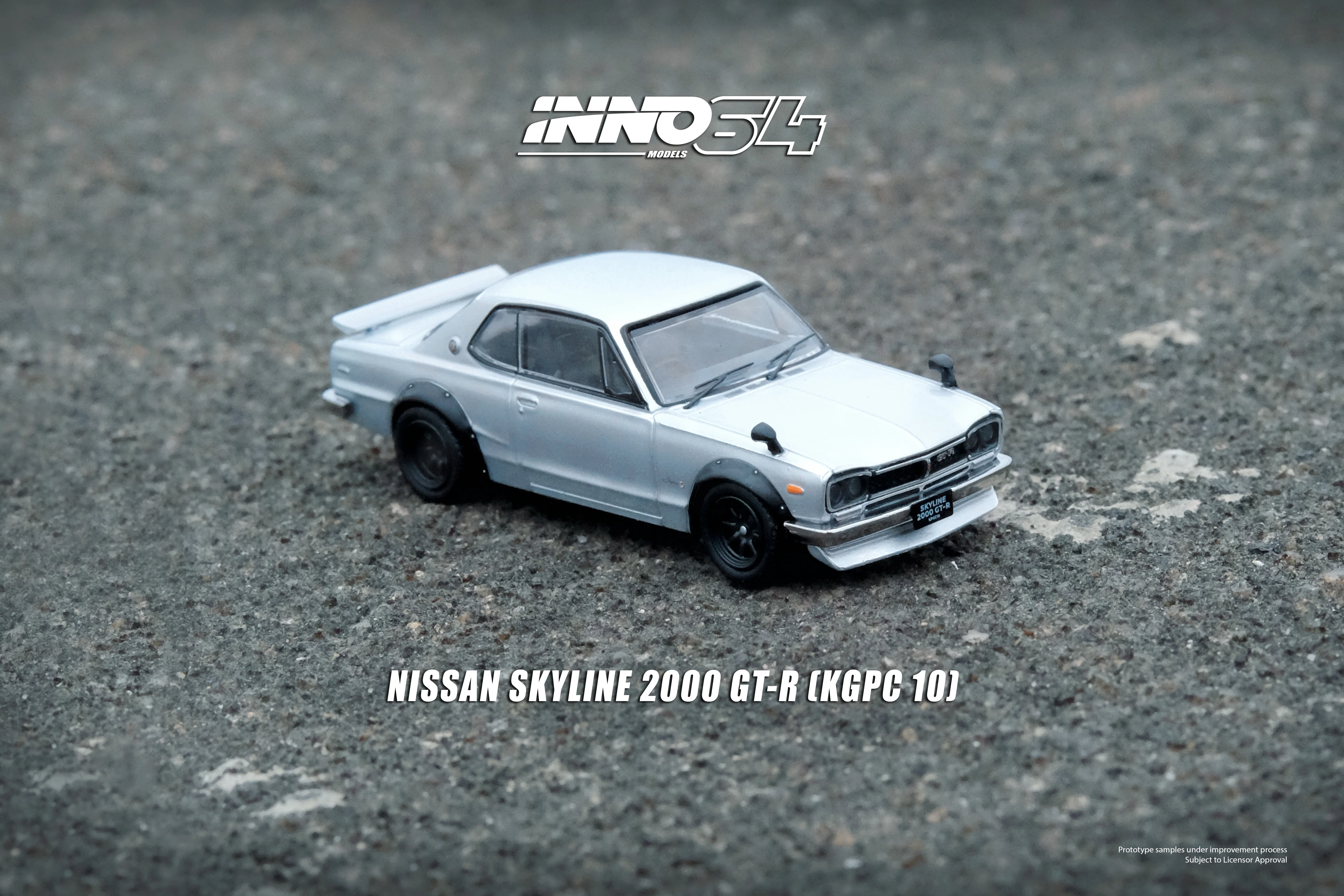 INNO64 1/64 NISSAN SKYLINE 2000 GT-R (KPGC10) Silver IN64-KPGC10-SIL - Image 3