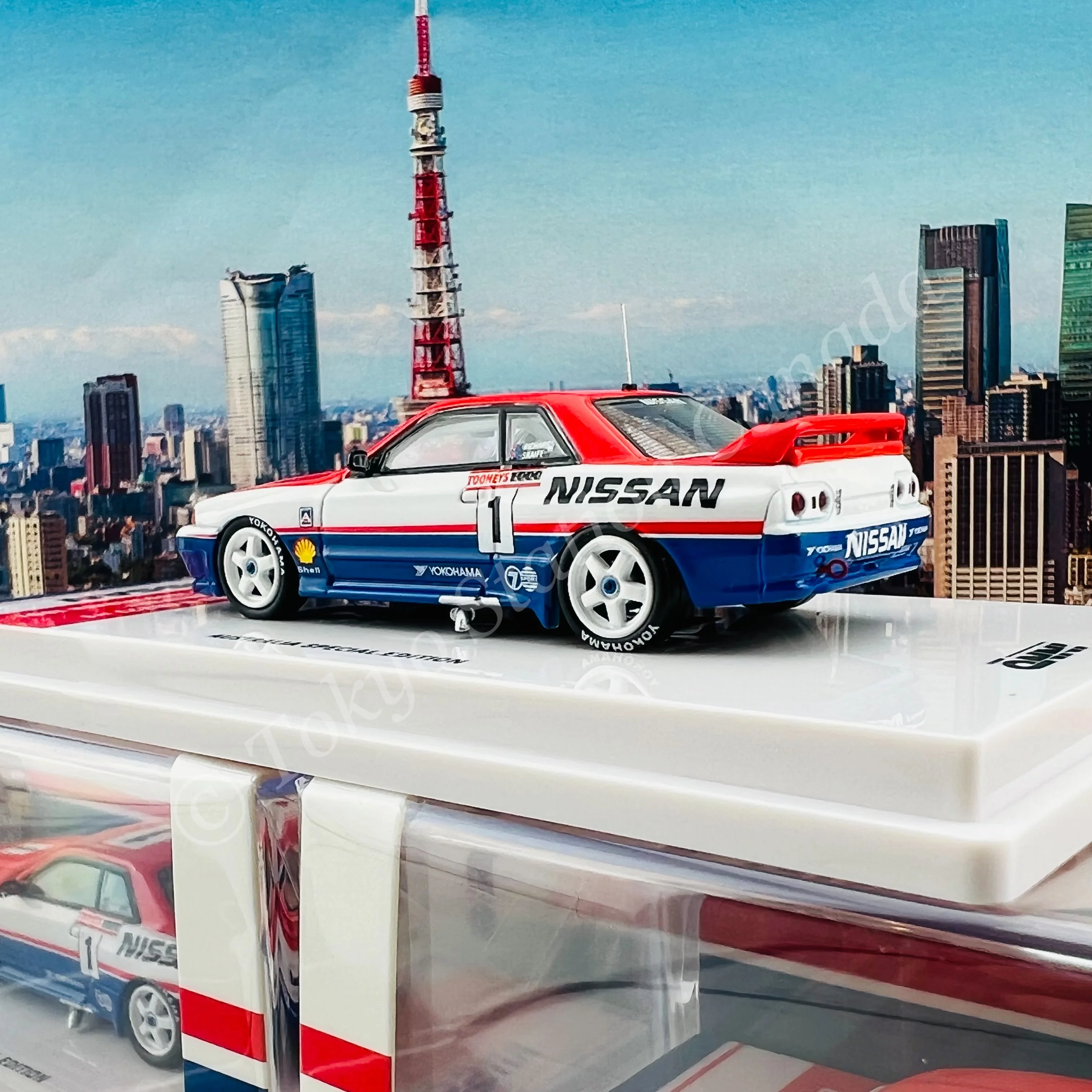 INNO64 1/64 NISSAN SKYLINE GT-R R32 #1 "NISSAN MOTORSPORT" Bathurst Tooheys 1000 Winner 1991 Jim Richards / Mark Skaife Australia Special Edition IN64-R32-1KT91 - Image 5