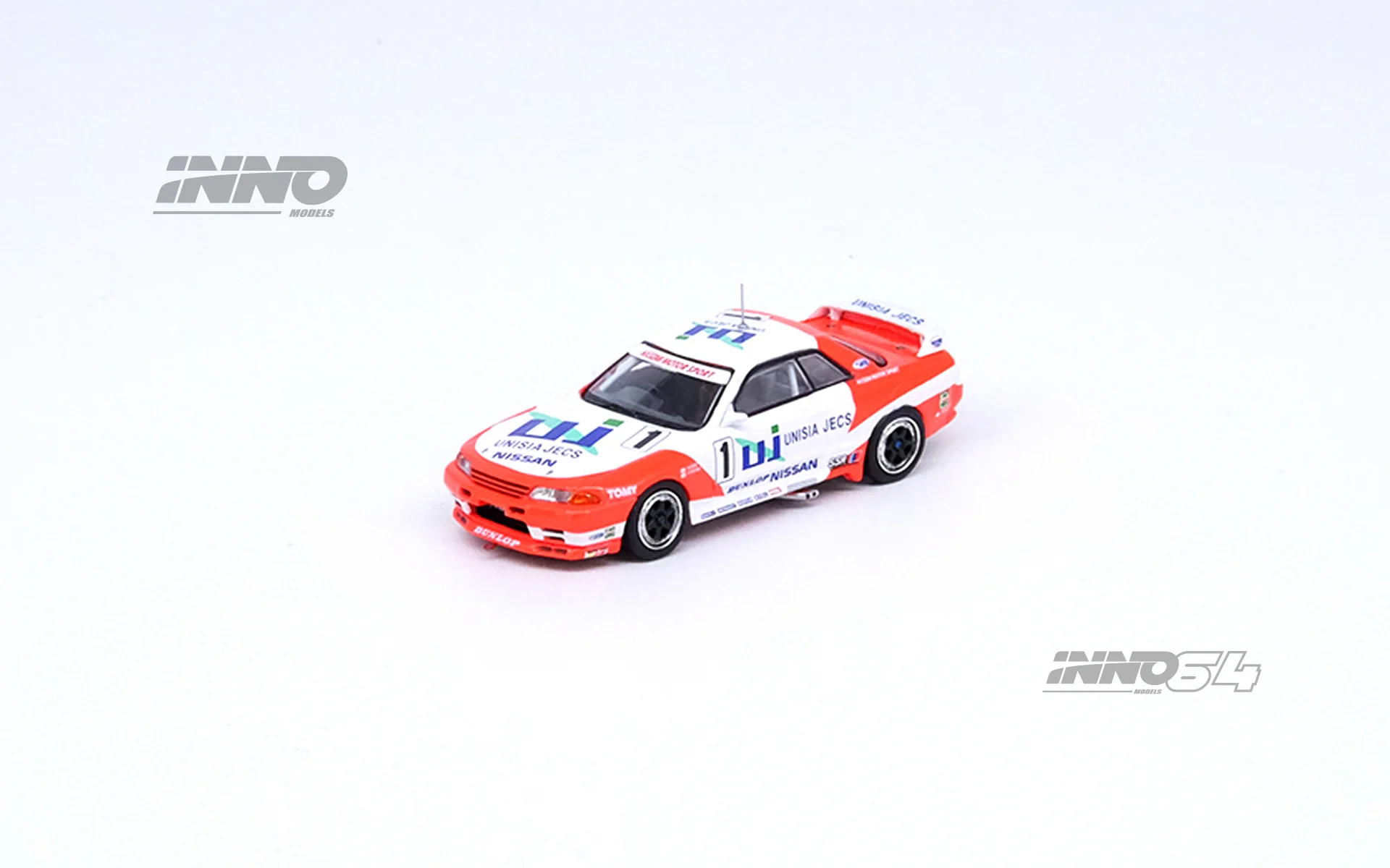 INNO64 1/64 NISSAN SKYLINE GT-R (R32) #1 "UNISIA JECS" JTCC 1993 M. Hasemi / H. Fukuyama IN64-R32-UNIJ - Image 2