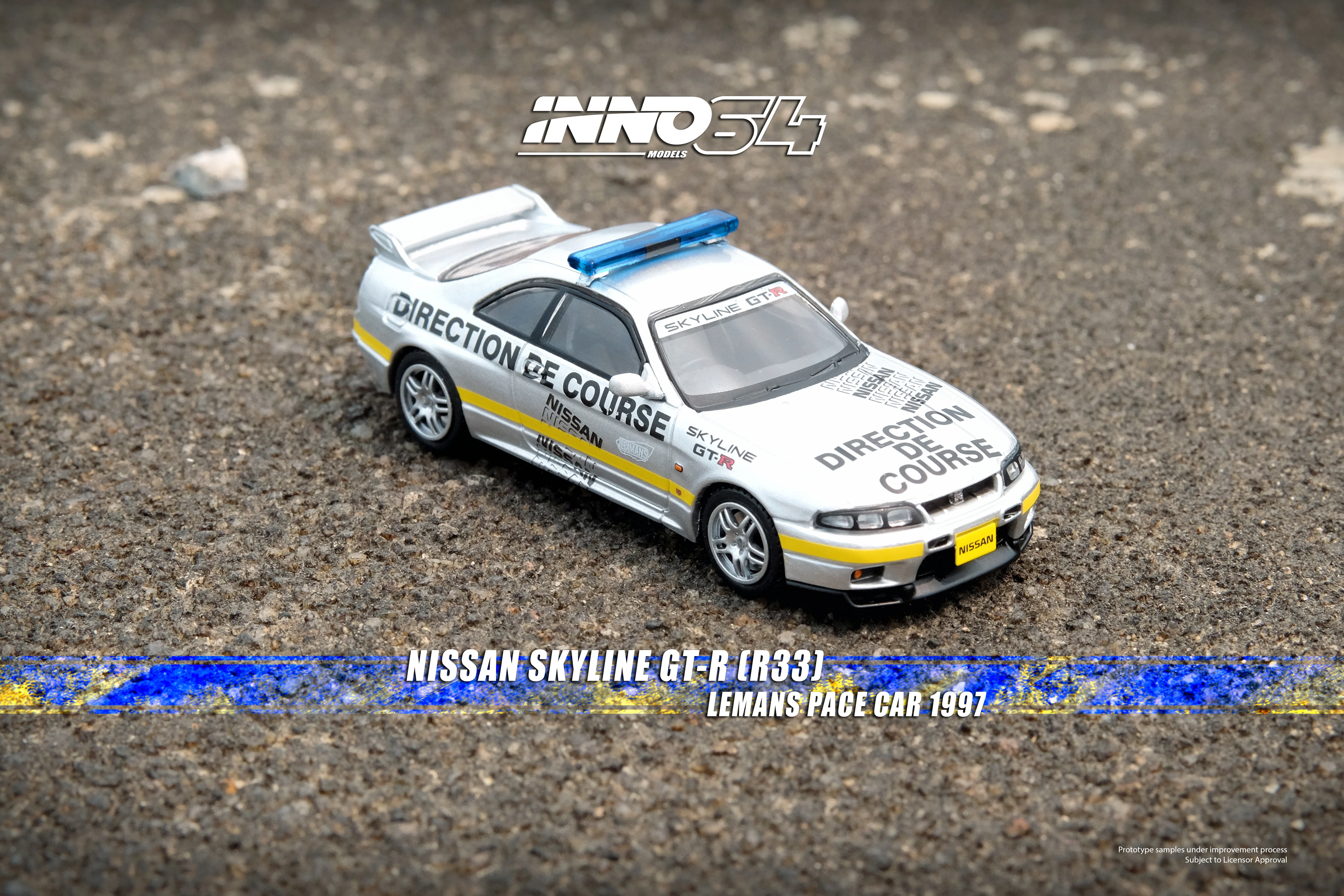 INNO64 1/64 NISSAN SKYLINE GT-R (R33) 24 Hours Le Mans Offical Pace Car 1997 IN64-R33-LMPC - Image 3