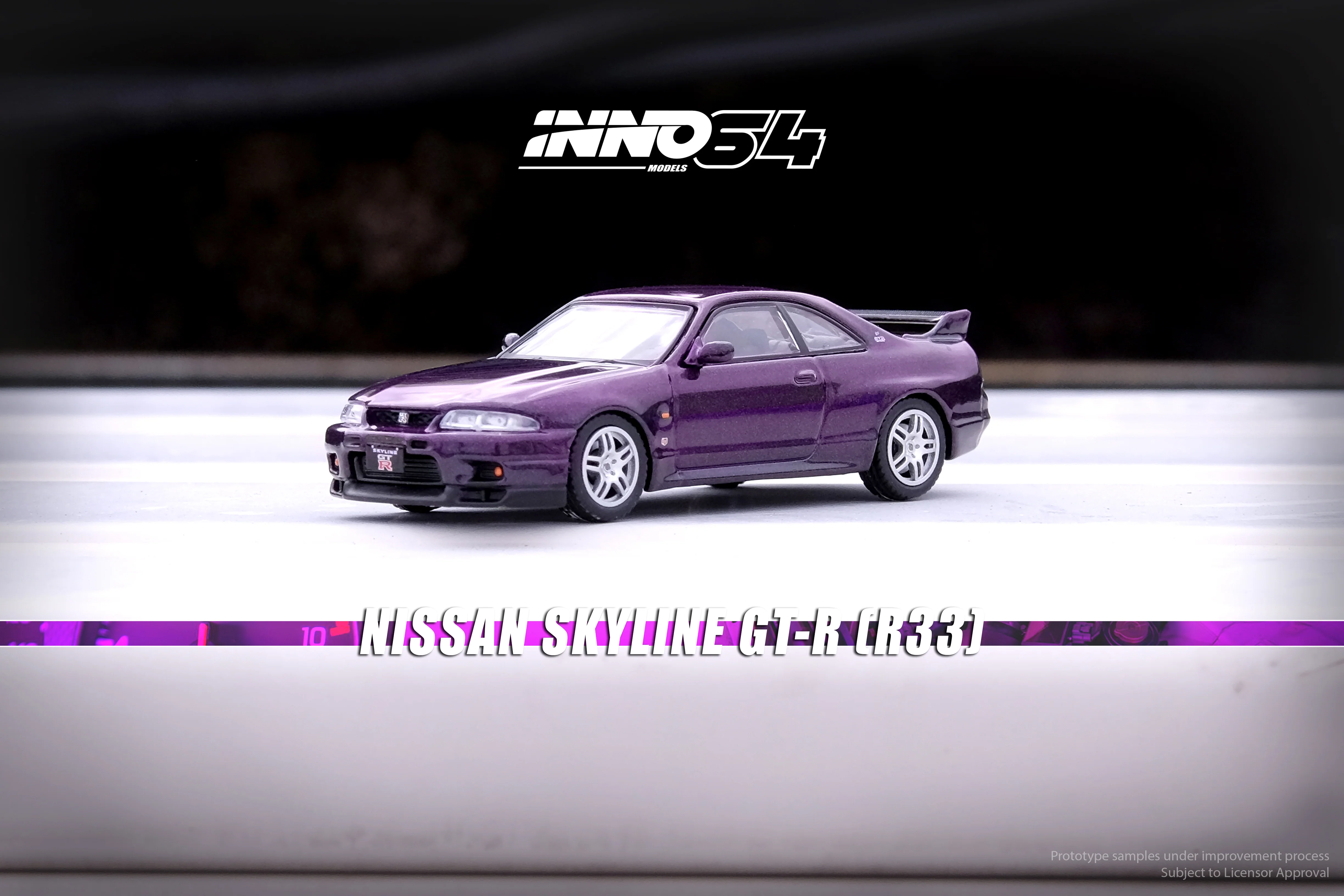 INNO64 1/64 NISSAN SKYLINE GT-R (R33) Midnight Purple IN64-R33-MP - Image 2