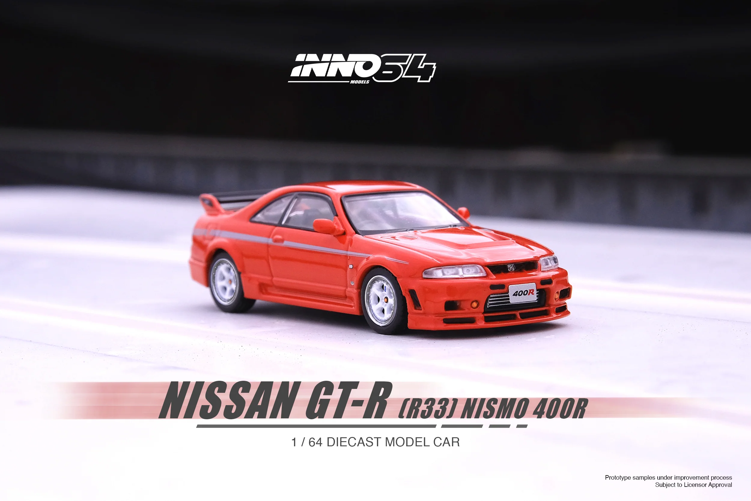 INNO64 1/64 NISSAN SKYLINE GT-R (R33) NISMO 400R Super Clear Red II IN64-400R-SCR - Image 2