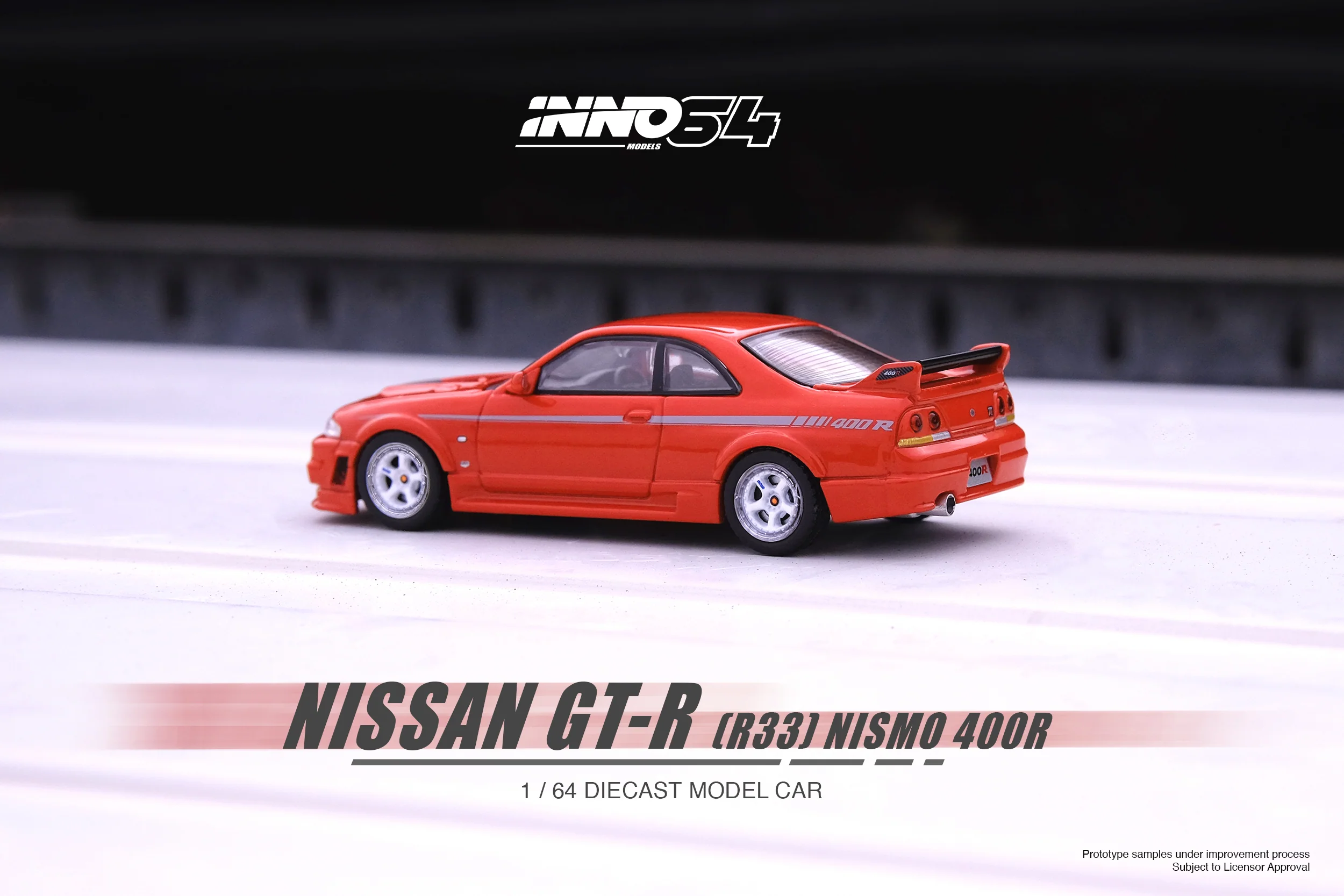 INNO64 1/64 NISSAN SKYLINE GT-R (R33) NISMO 400R Super Clear Red II IN64-400R-SCR - Image 4
