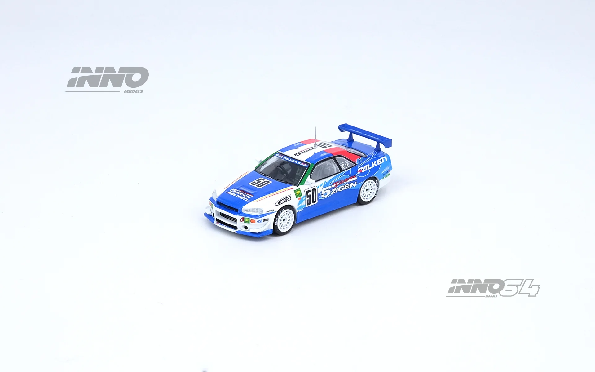 INNO64 1/64 NISSAN SKYLINE GT-R (R34) #50 "5ZIGEN FALKEN" Super Taikyu 2000 N1 Championship Winner IN64-R34-5ZFAL - Image 5