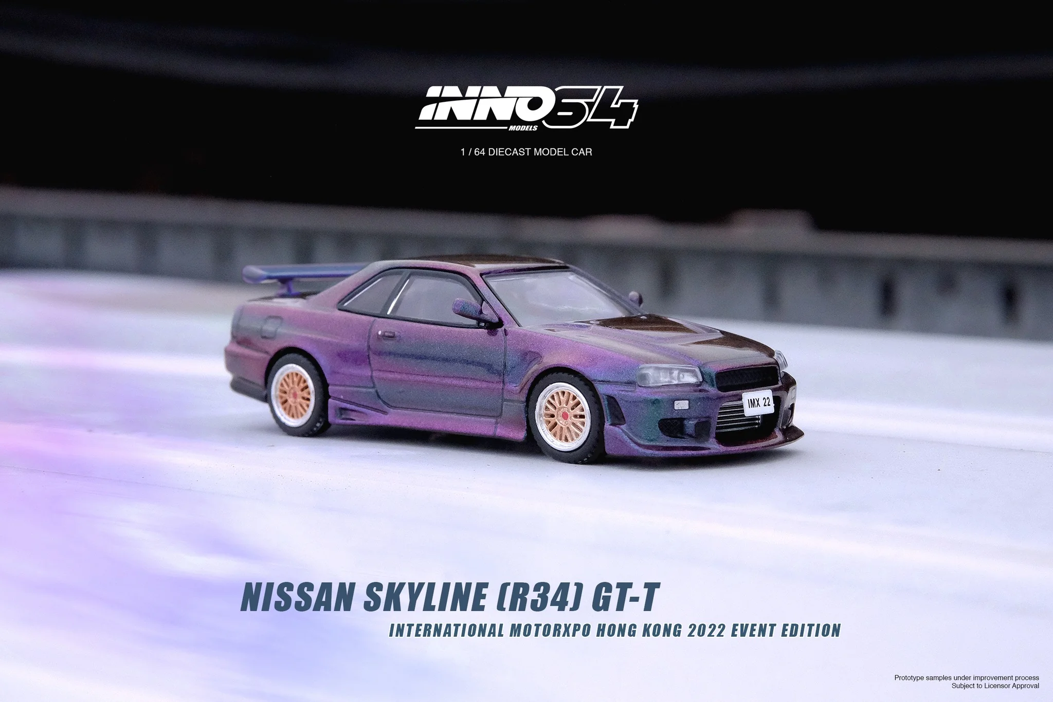 INNO64 1/64 NISSAN SKYLINE GT-R R34 GT-T HKIMX22 Event Model - Image 5