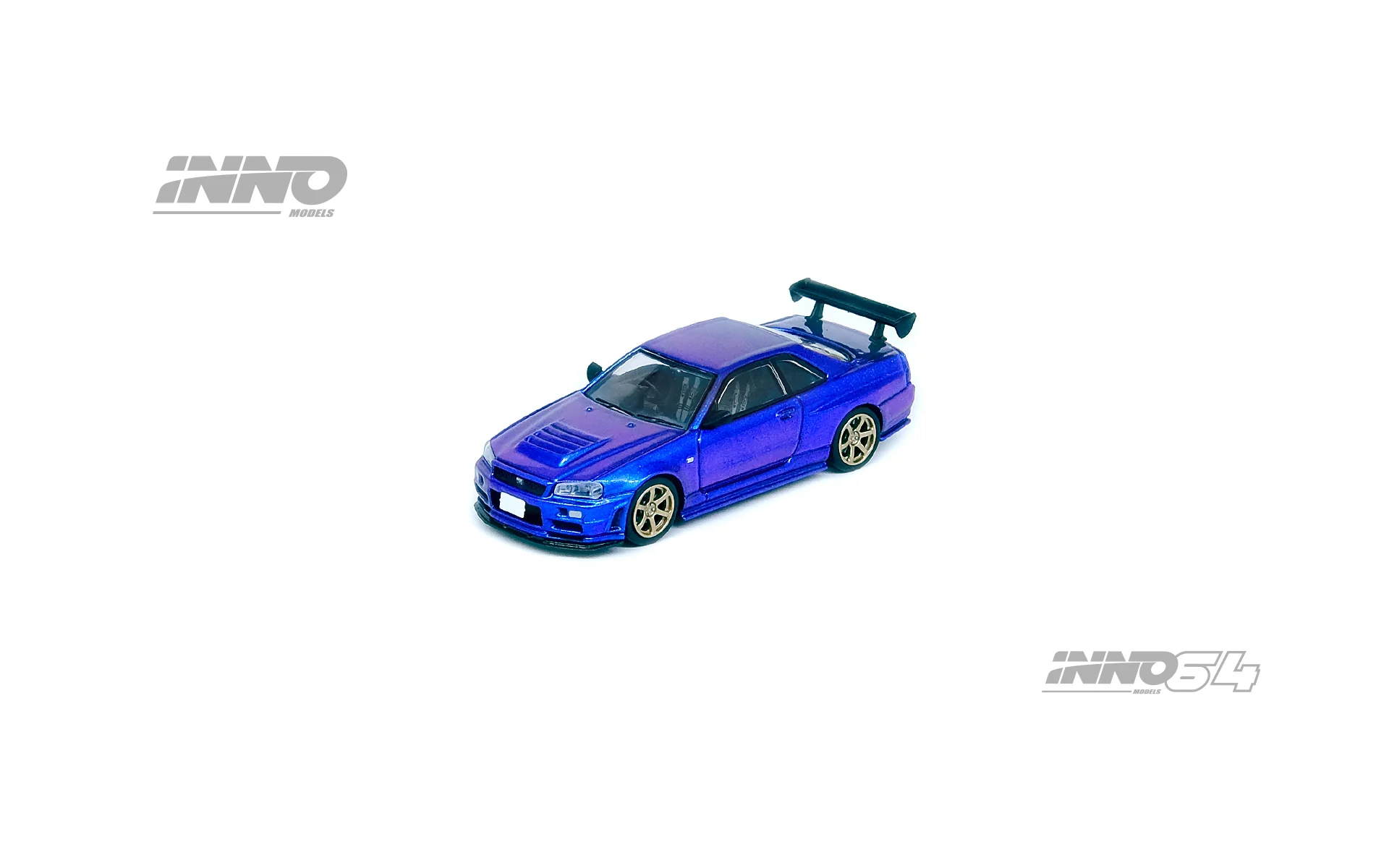 INNO64 1/64 NISSAN SKYLINE GT-R (R34) Midnight Purple II IN64-R34RT-MPII - Image 2