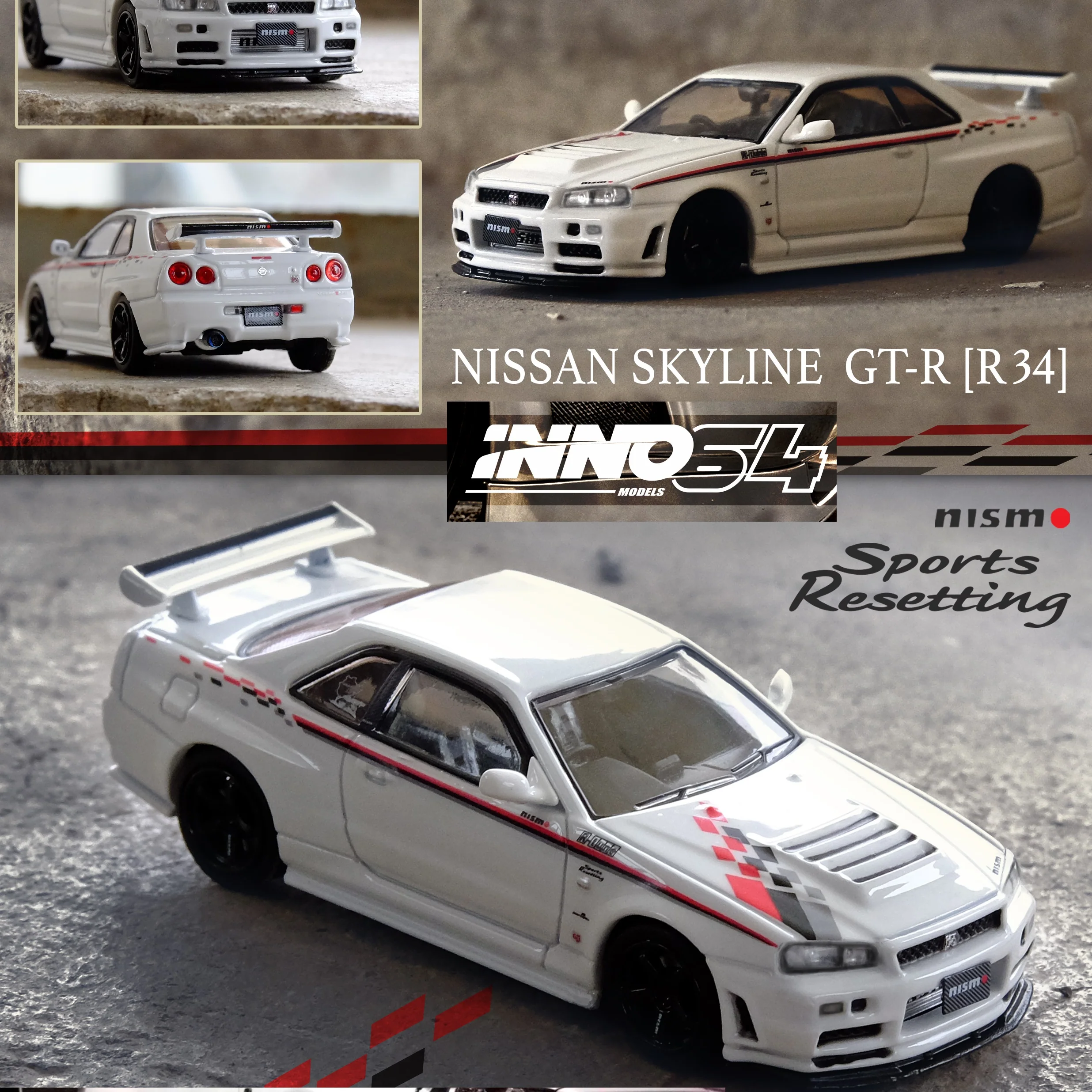 INNO64 1/64 NISSAN SKYLINE GT-R (R34) NISMO SPORTS RESETTING IN64-R34RT-NSR - Image 8