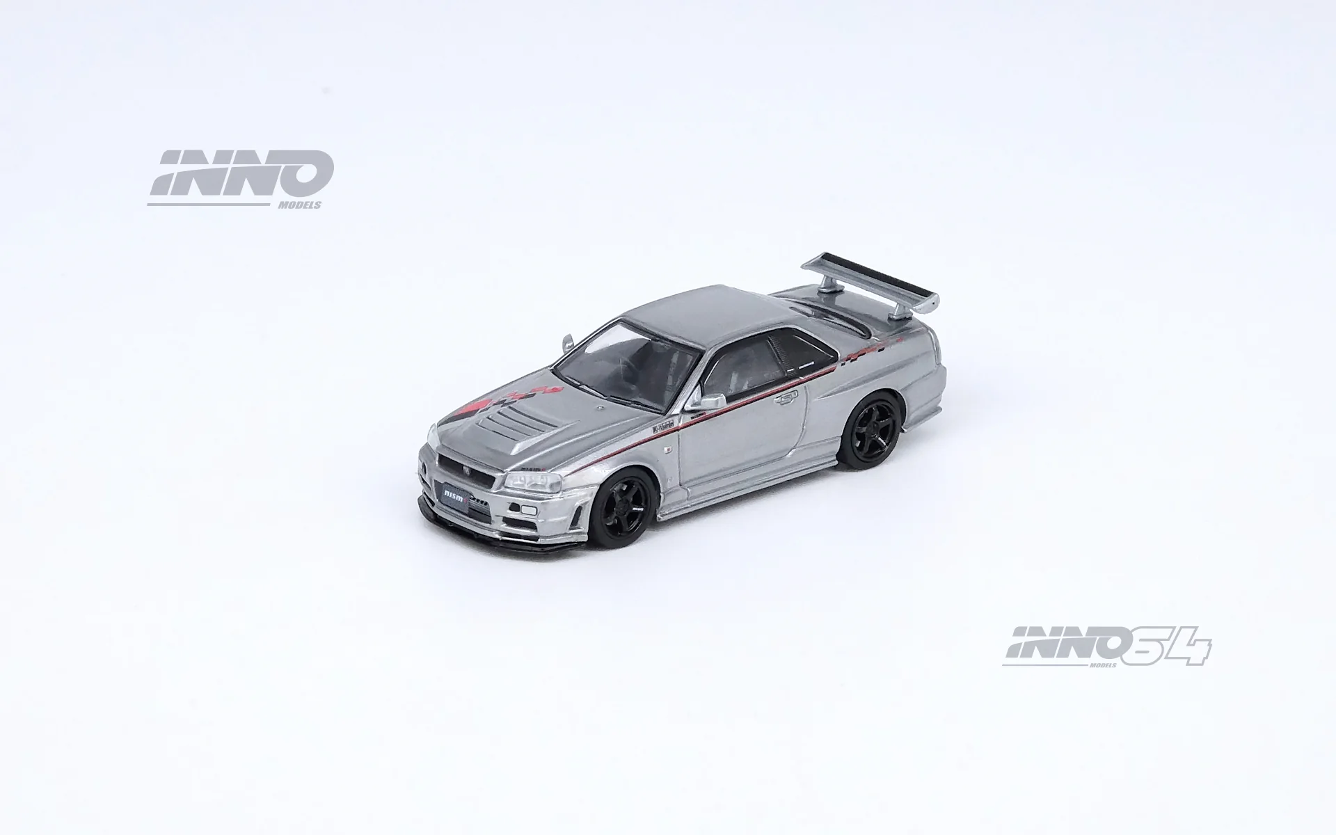 INNO64 1/64 NISSAN SKYLINE GT-R R34 R-TUNE Silver IN64-R34RT-SIL - Image 2
