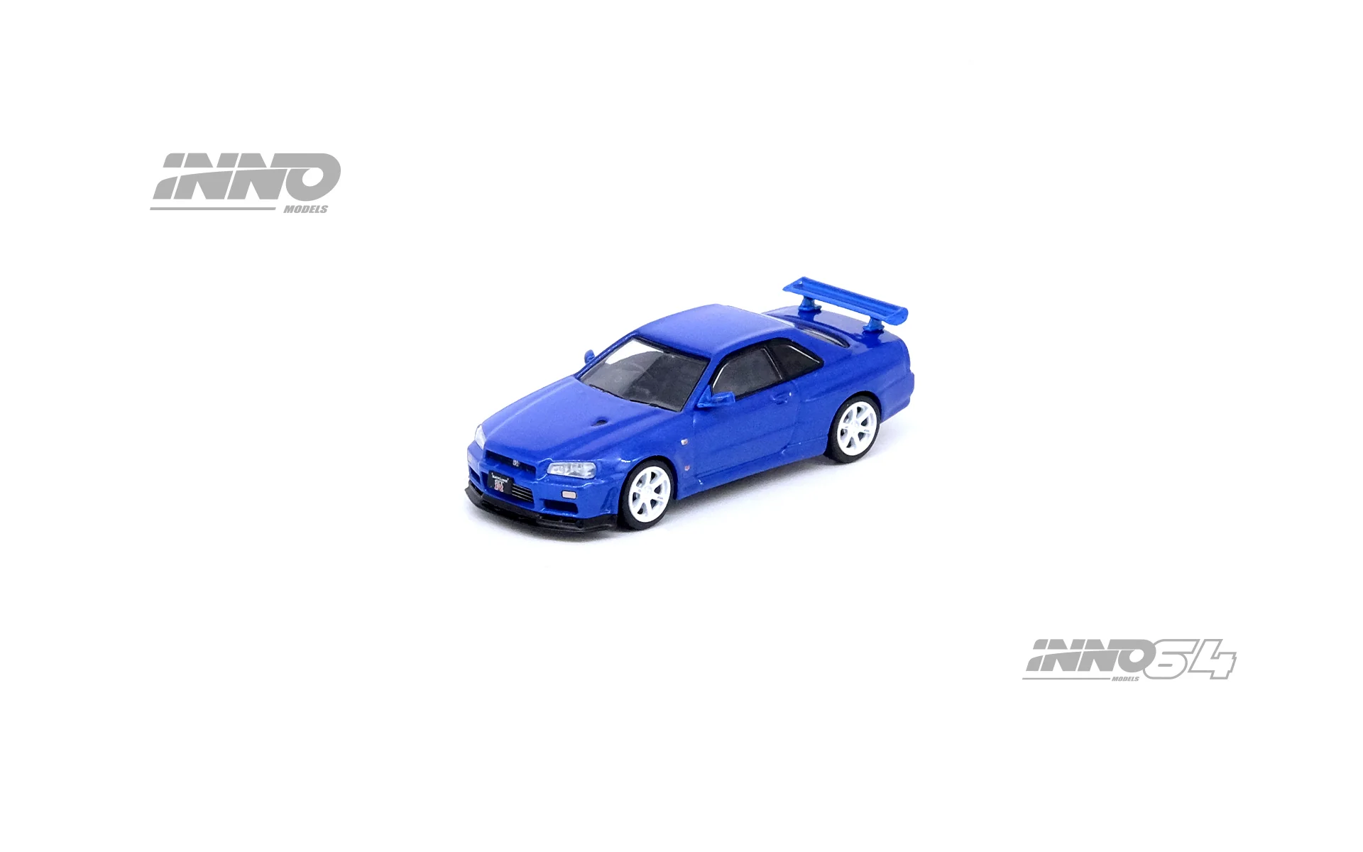 INNO64 1/64 NISSAN SKYLINE GT-R (R34) V-Spec II Nur Bayside Blue IN64-R34VS-BLU - Image 2