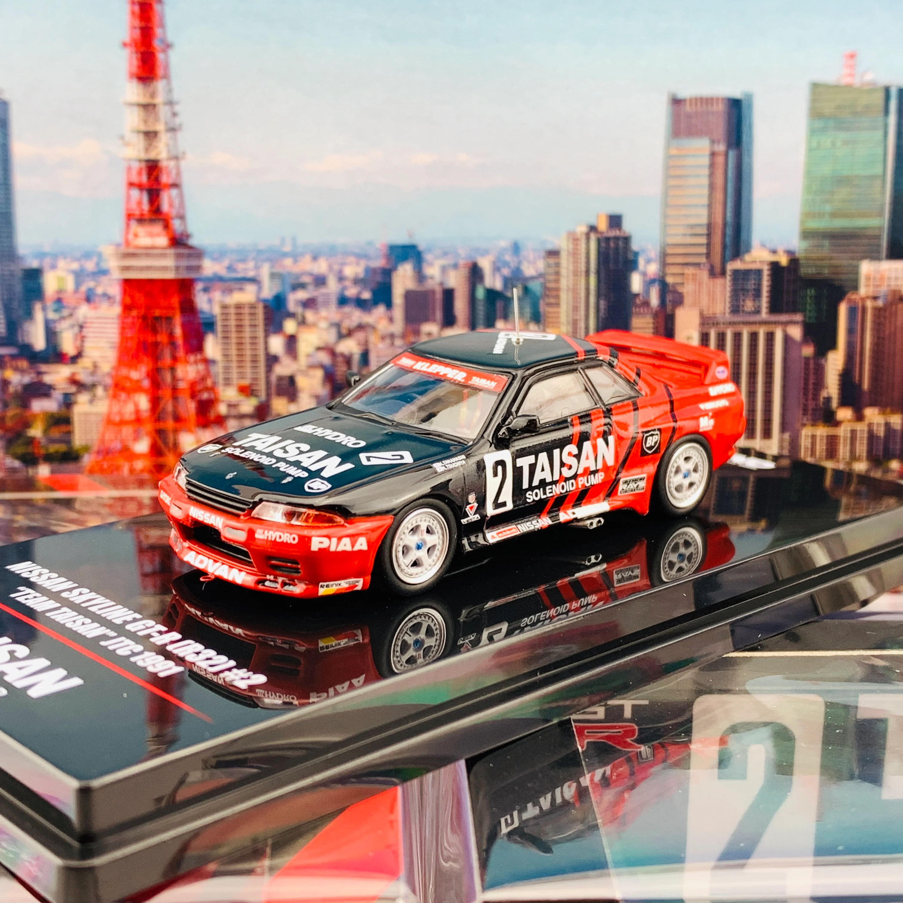 INNO64 1/64 NISSAN SKYLINE GTR R32 #2 "TAISAN KLEPPER"  JTC 1991 IN64-R32-TS91 - Image 2