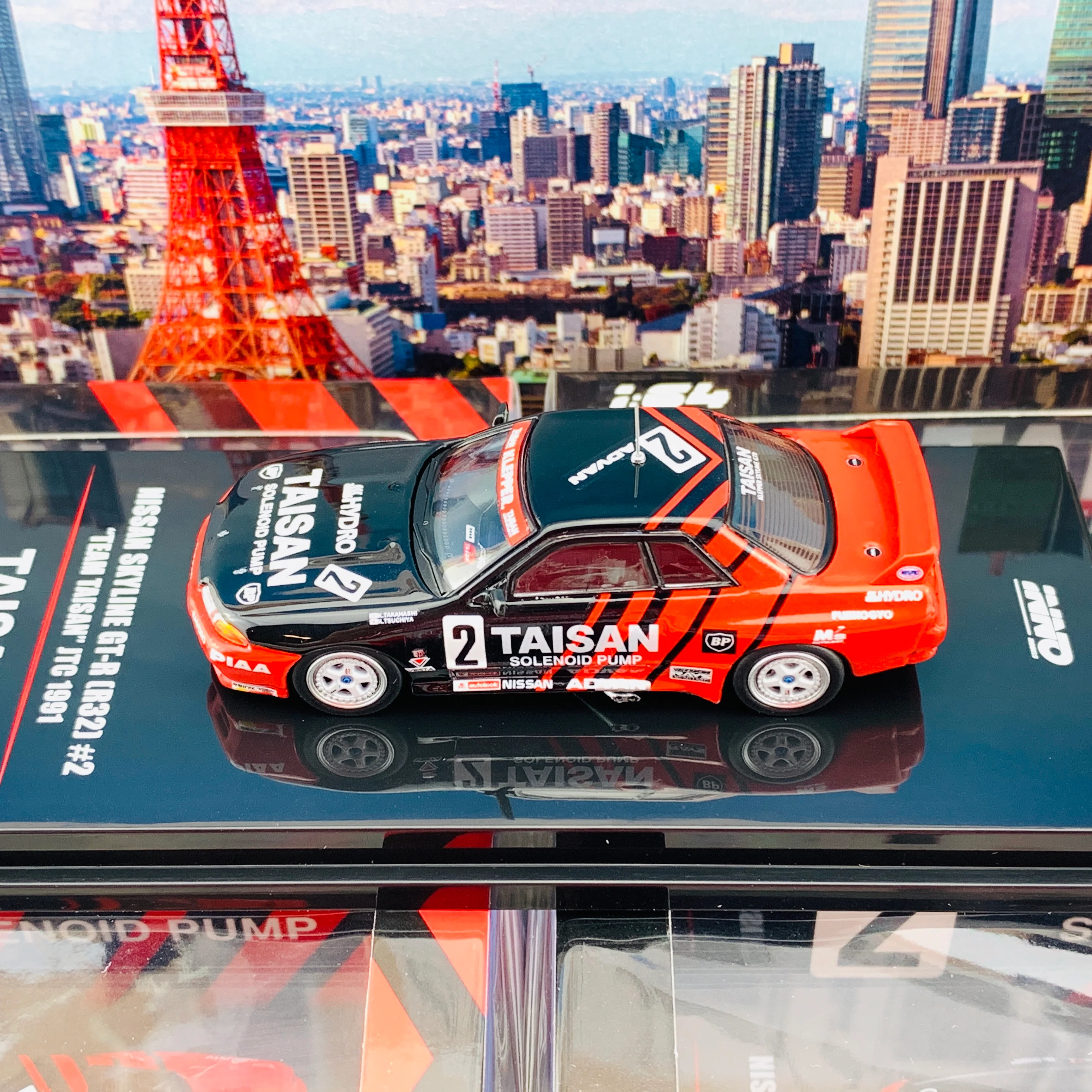 INNO64 1/64 NISSAN SKYLINE GTR R32 #2 "TAISAN KLEPPER"  JTC 1991 IN64-R32-TS91 - Image 4