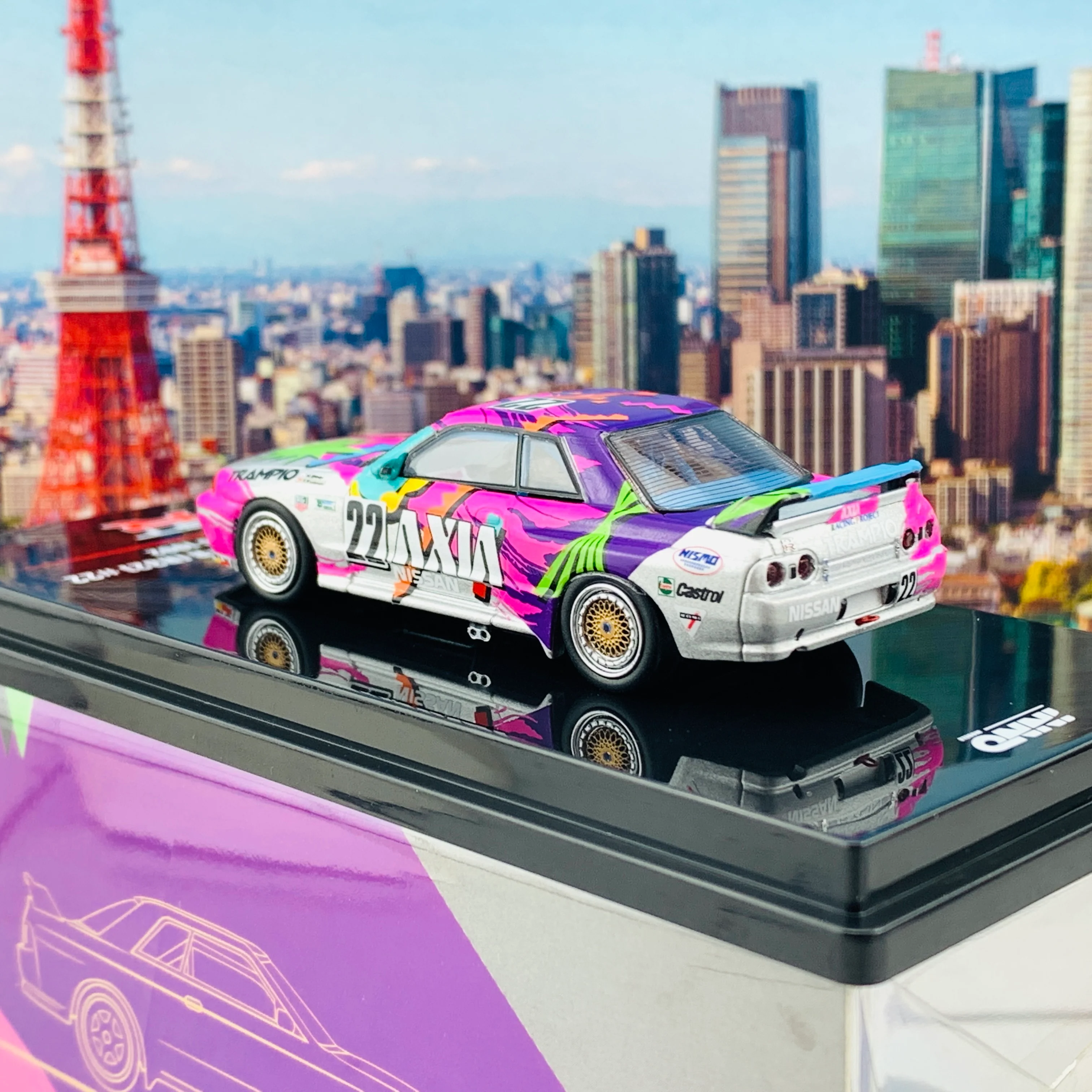 INNO64 1/64 NISSAN SKYLINE GTR R32 #22 "AXIA" JTC 1992 IN64-R32-AXIA92 - Image 5