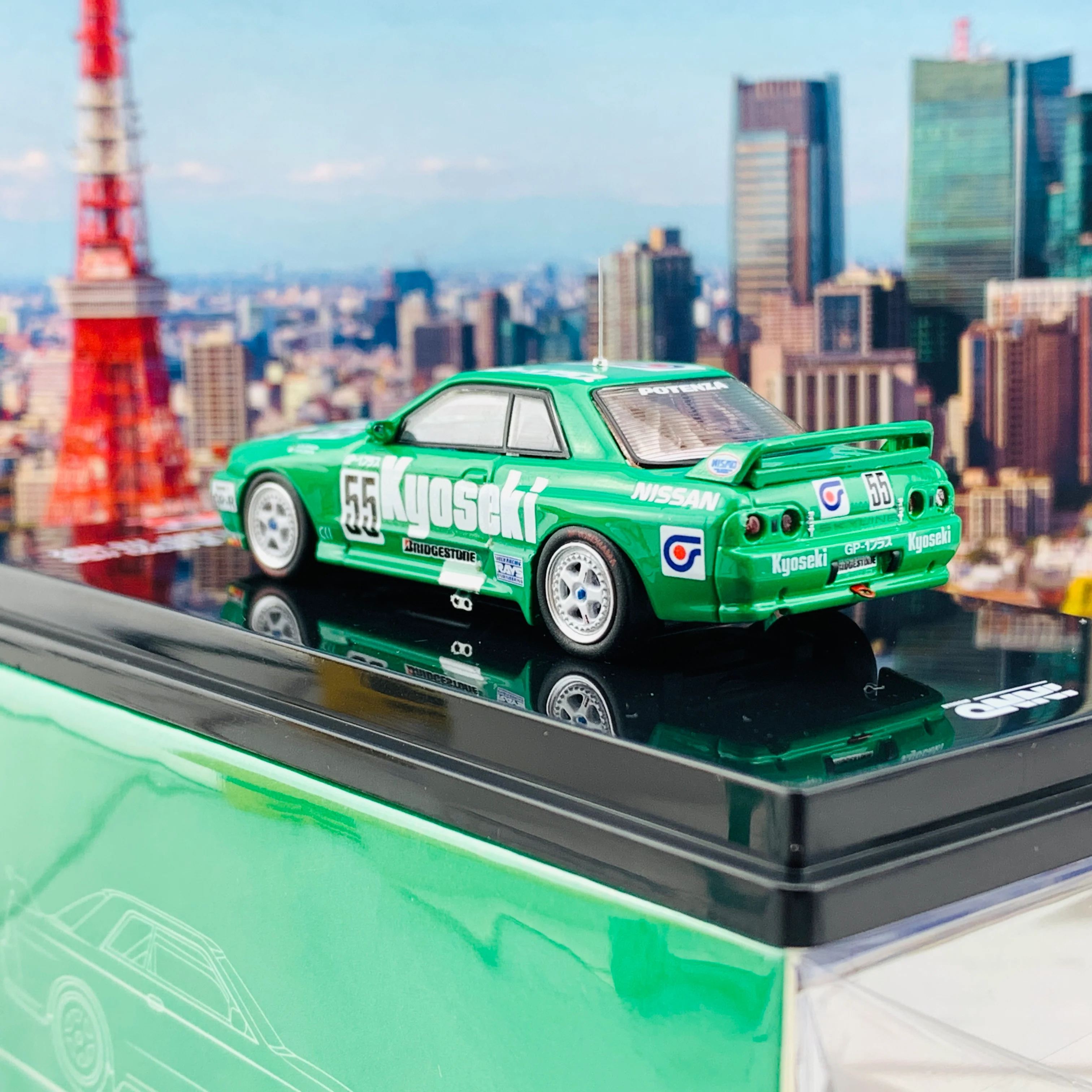 INNO64 1/64 NISSAN SKYLINE GTR R32 #55 "NIKKO KYOSEKI GP1 Plus" JTC 1992  IN64-R32-NK92 - Image 4