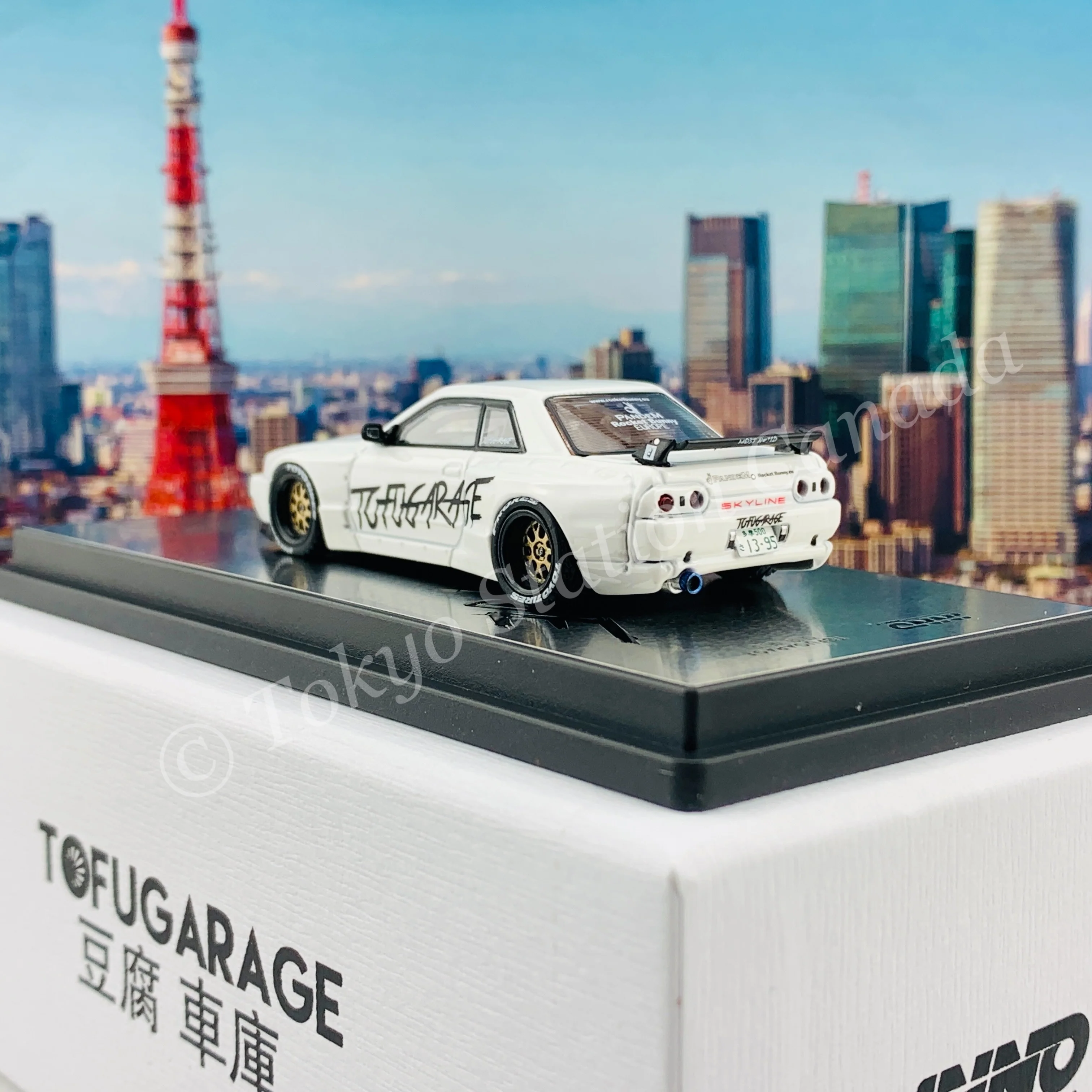 INNO64 1/64 NISSAN SKYLINE GTR R32 PANDEM "TOFUGARAGE"  IN64-R32P-TFGR - Image 5