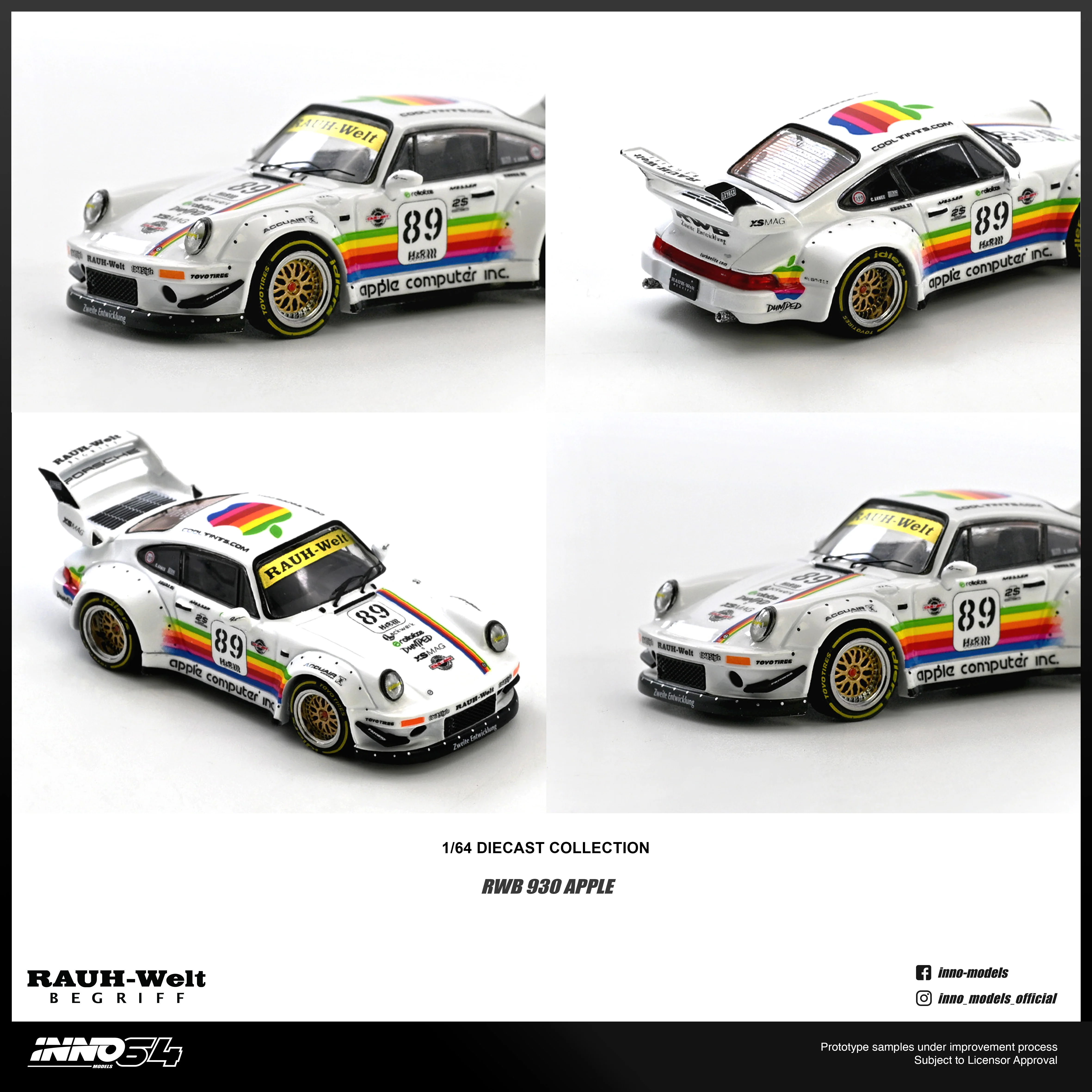 PREORDER INNO64 1/64 RWB 930 #89 Apple Livery IN64-RWB930-APPLE (Approx. Release Date : Q3 2026 subject to the manufacturer's final decision) - Image 2