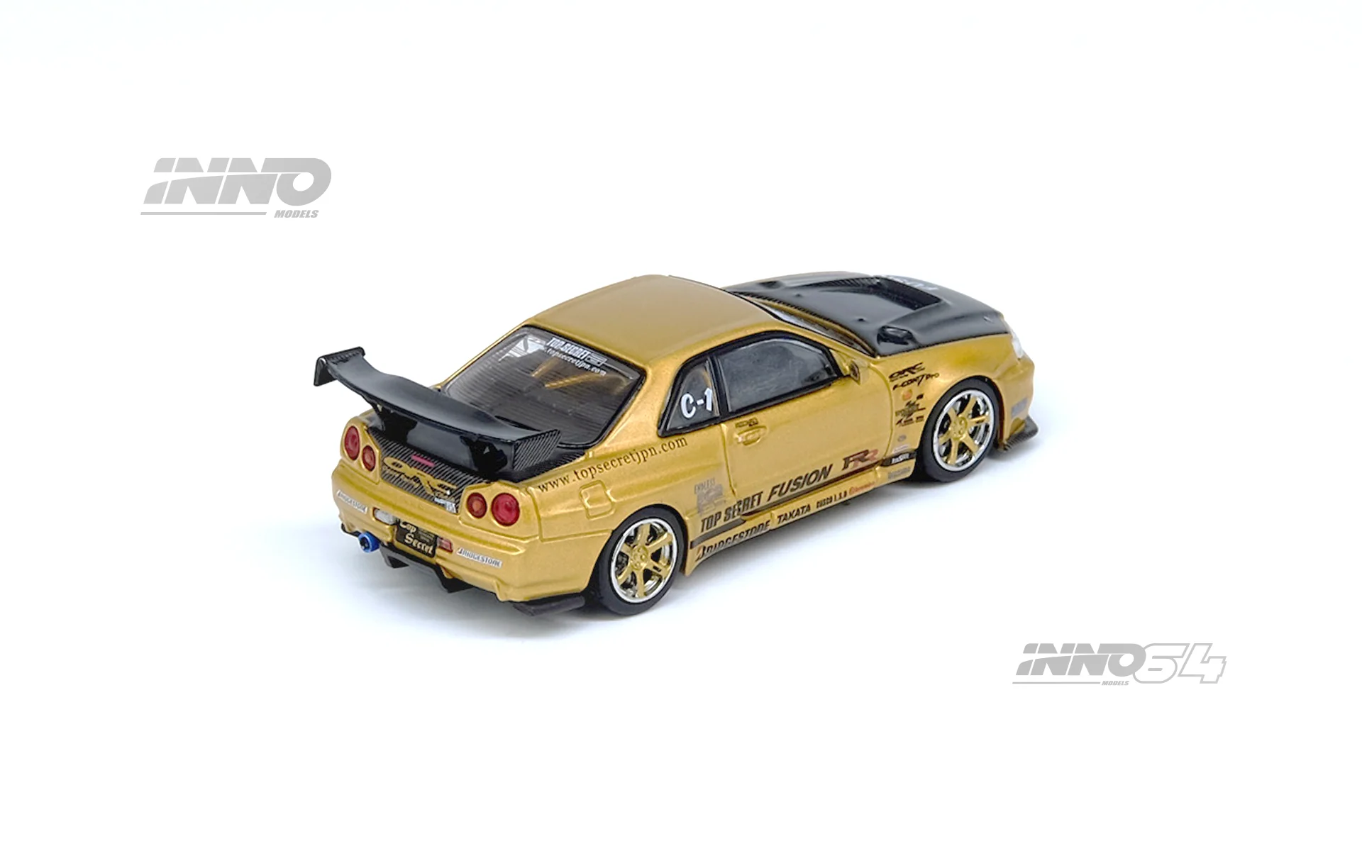 INNO64 1/64 TOP SECRET R34 GT-R Gold IN64-R34TS-GOLD - Image 3