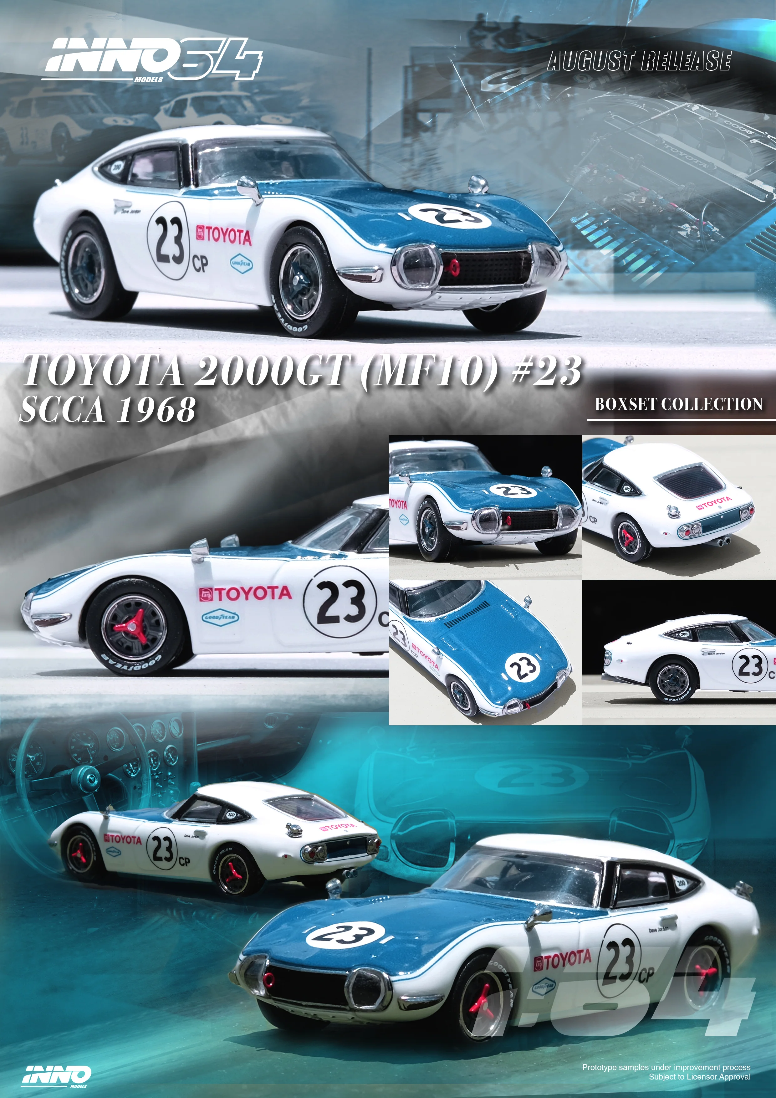 INNO64 1/64 TOYOTA 2000GT #23 & #33 SCCA 1968 Box Set Collection IN64-2000GT-SCCA68-BS - Image 3