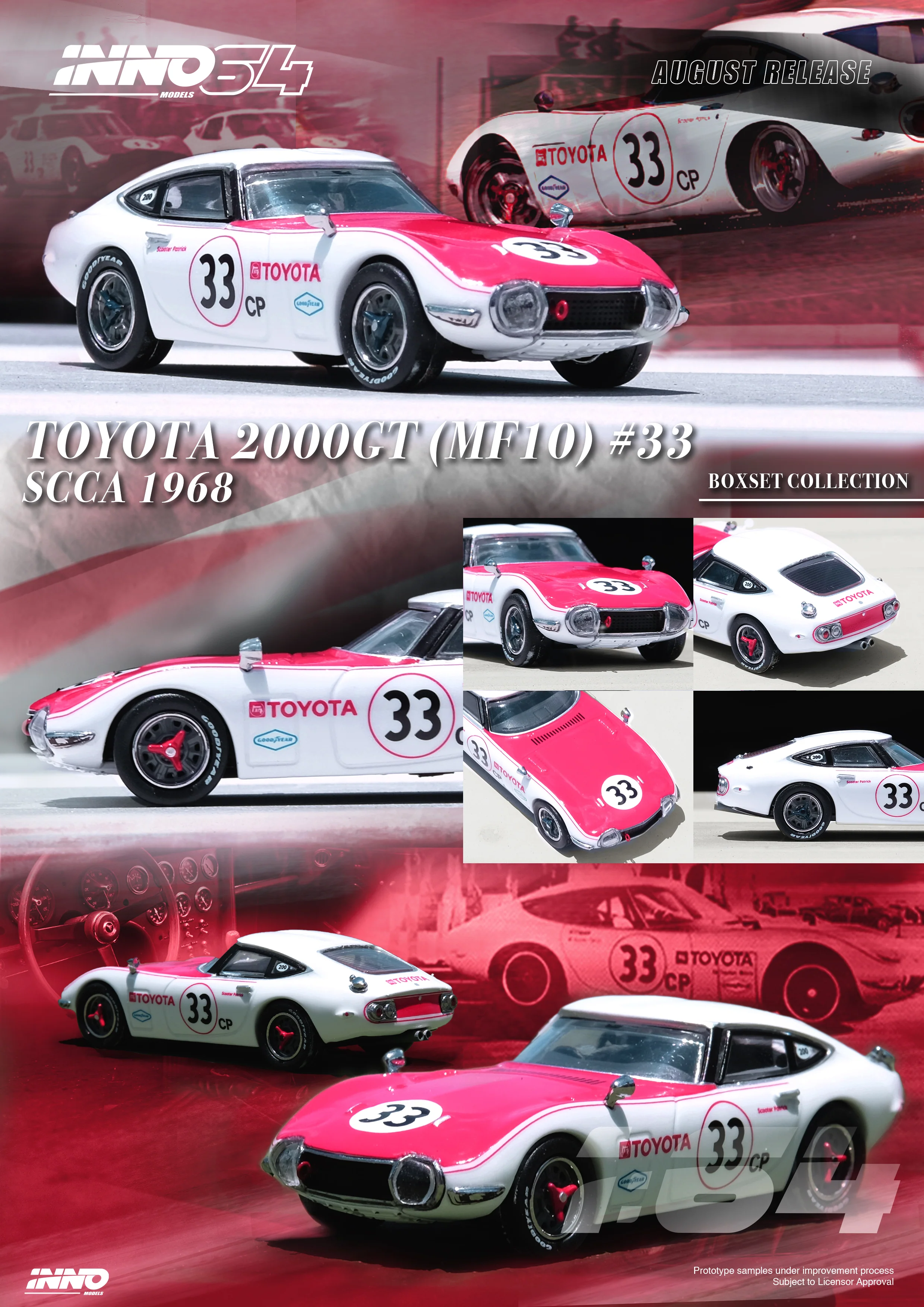 INNO64 1/64 TOYOTA 2000GT #23 & #33 SCCA 1968 Box Set Collection IN64-2000GT-SCCA68-BS - Image 4