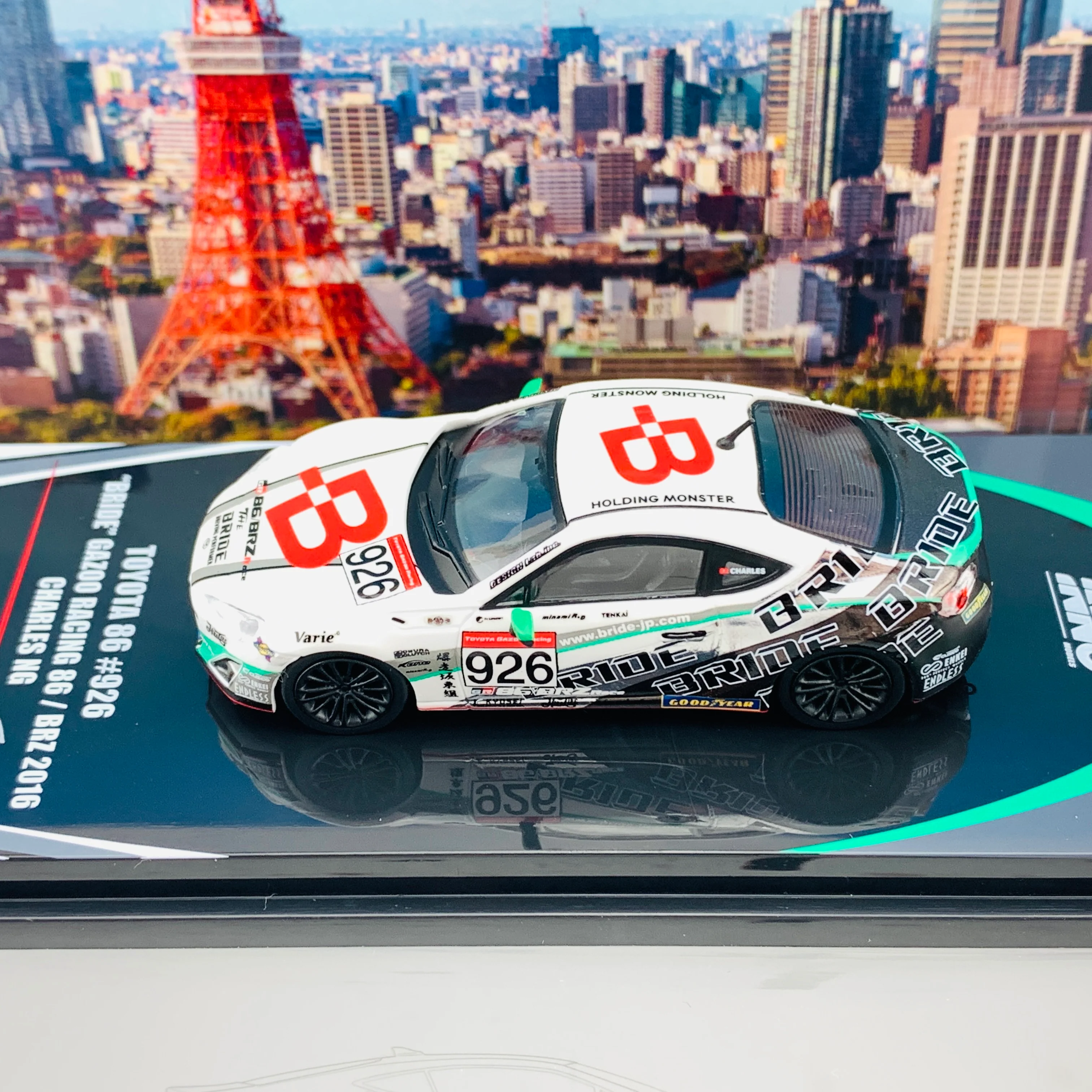 INNO64 1/64 TOYOTA 86 #926 "BRIDE" GAZOO RACING 86/BRZ 2016 Limited 1200pcs Worldwide - Charles Ng Signature Model IN64-GT86-BRI - Image 6