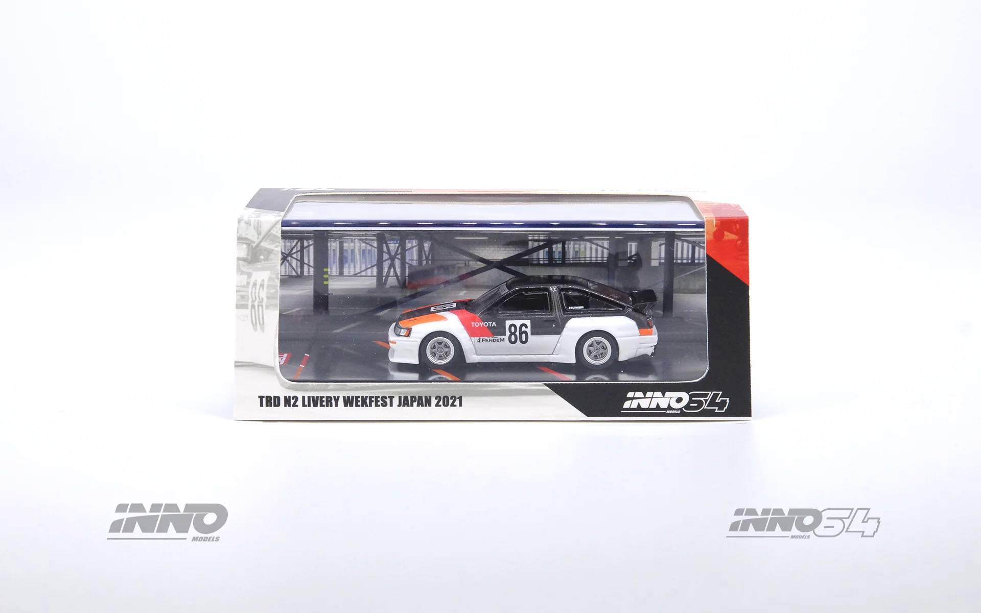INNO64 1/64 TOYOTA AE86 Levin "INAZUMA WORX" PANDEM / ROCKET BUNNY IN64-AE86LP-IWORX - Image 2