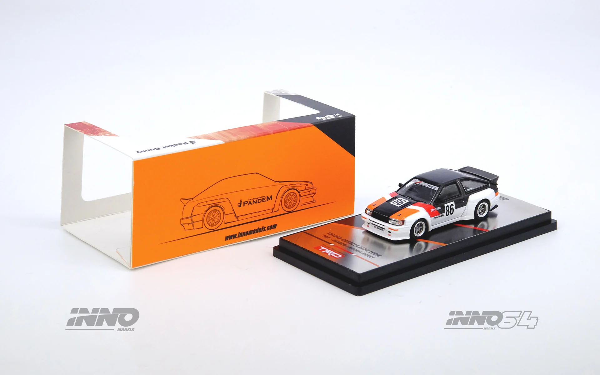 INNO64 1/64 TOYOTA AE86 Levin "INAZUMA WORX" PANDEM / ROCKET BUNNY IN64-AE86LP-IWORX - Image 4