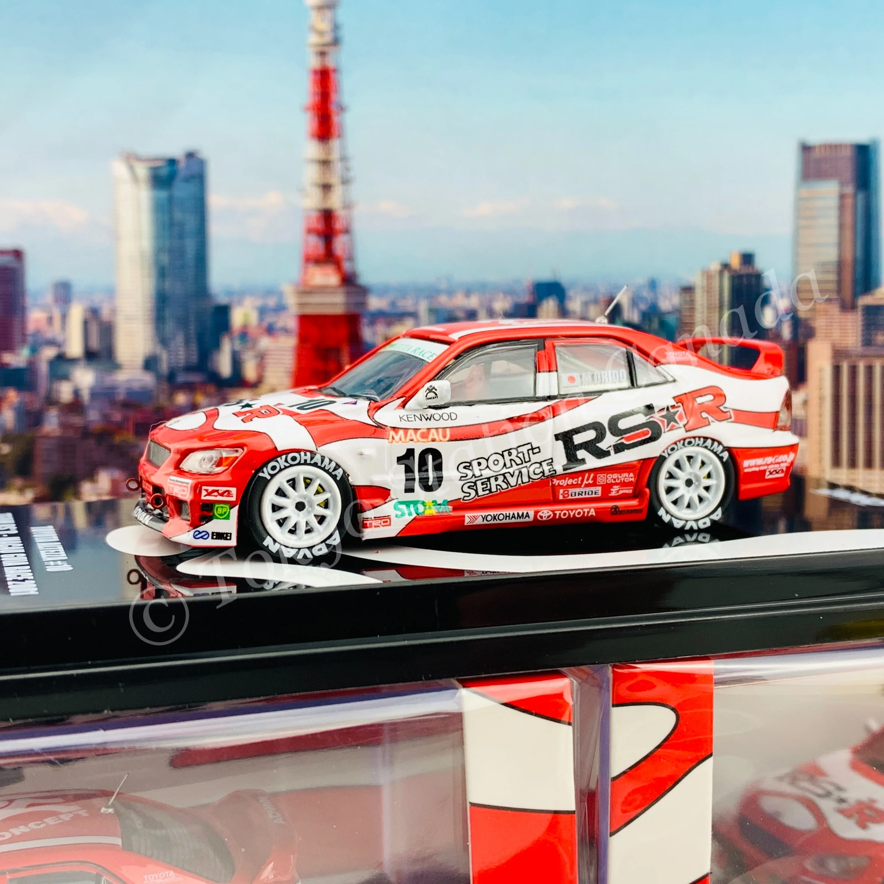 INNO64 1/64 Toyota Altezza #10 RSR Macau Guia Race 2001 IN64-RS200-10RSR - Image 3