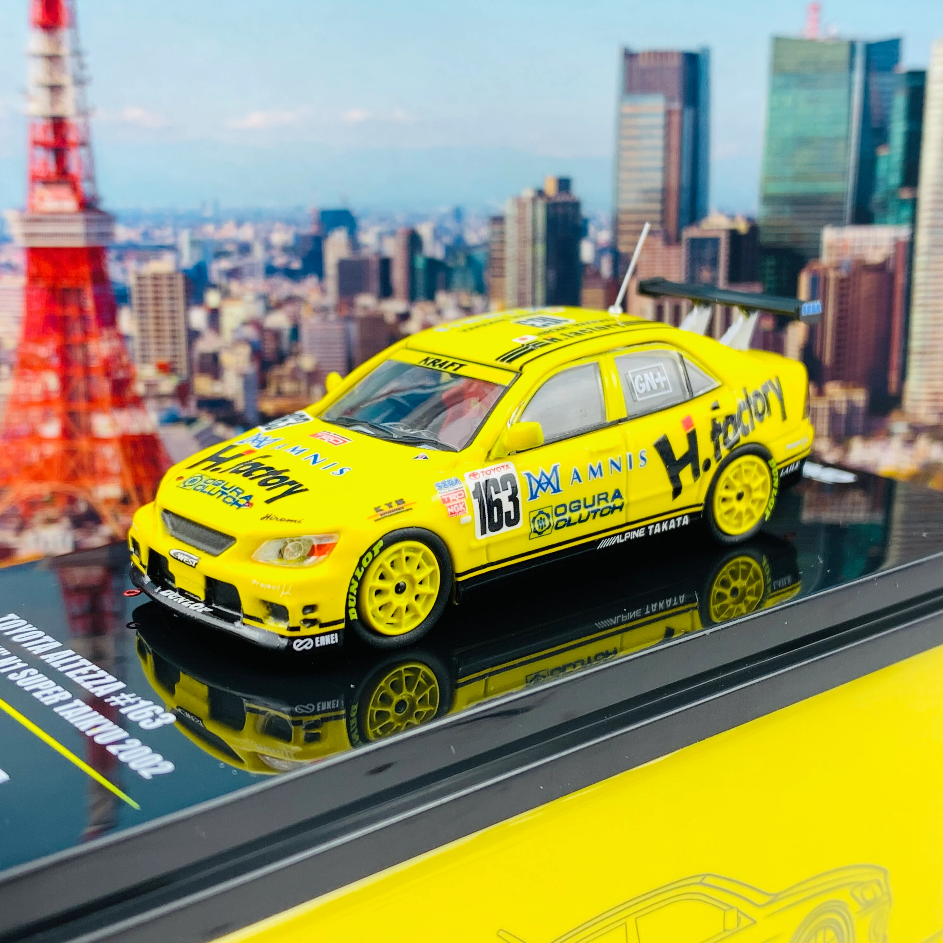 INNO64 1/64 TOYOTA ALTEZZA RS200 #163 "H FACTORY" N1 Super Taikyu 2002 IN64-RS200-HFAC - Image 2