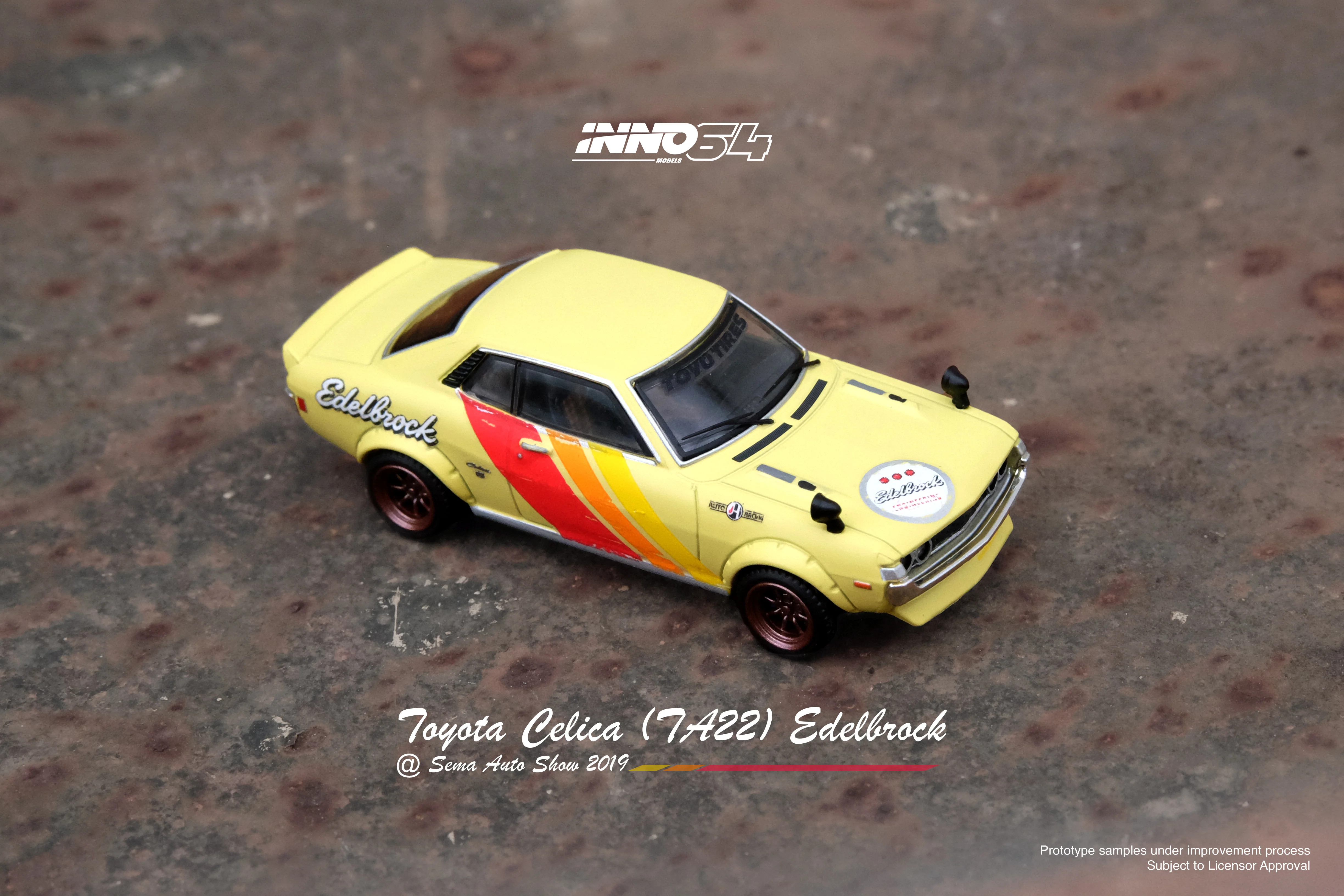 INNO64 1/64 Toyota CELICA 1600GT (TA22) "EDELBROCK" SEMA Auto Salon 2019 IN64-1600GT-SEMA19 - Image 2