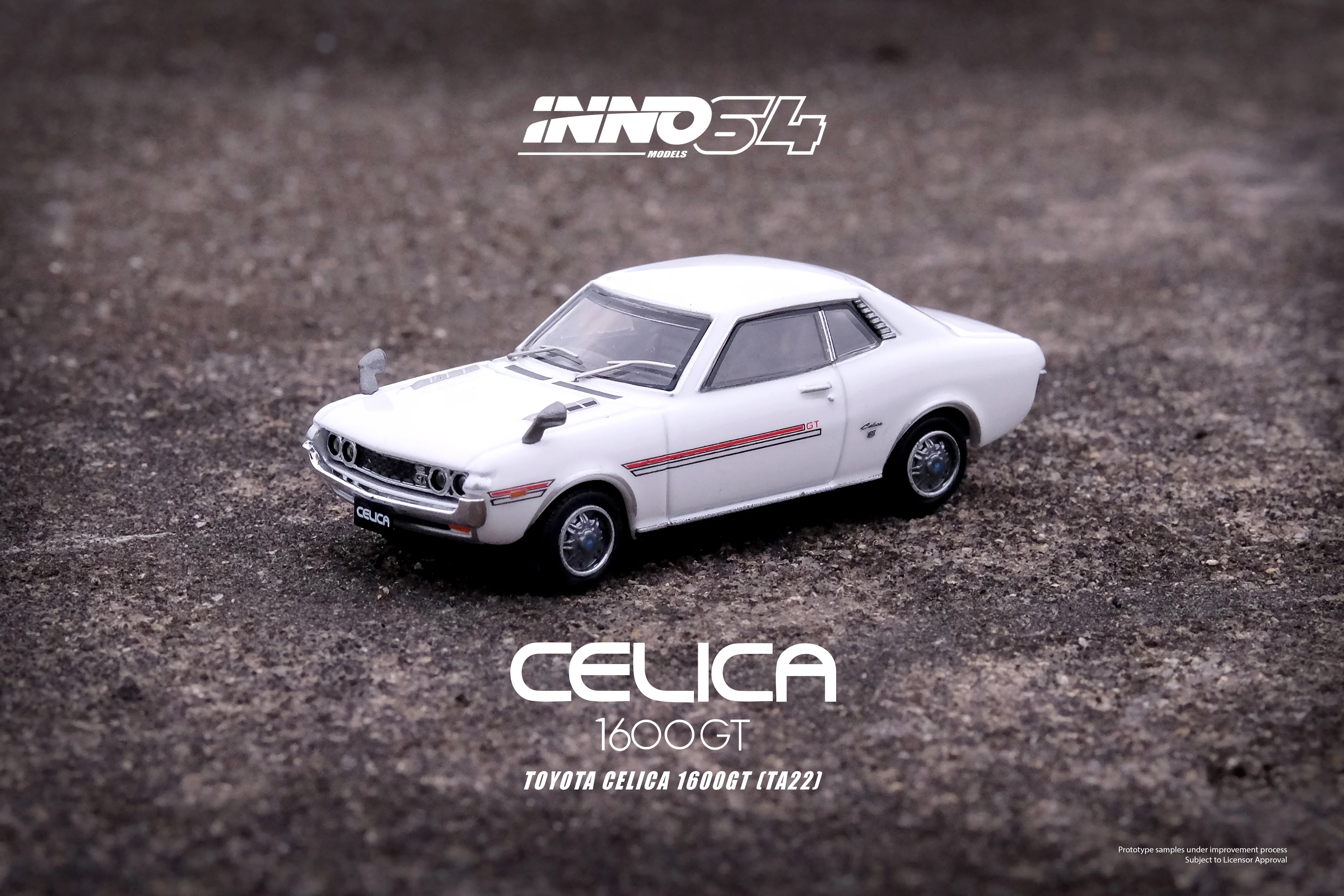INNO64 1/64 TOYOTA CELICA 1600GT (TA22) White IN64-1600GT-WHI - Image 2