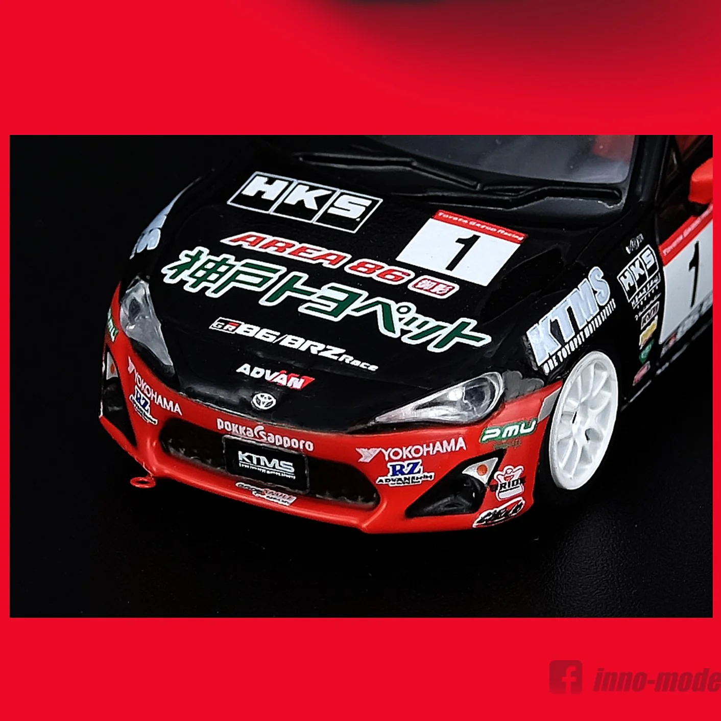 INNO64 1/64 TOYOTA GT86 #1 "ADVAN" GAZZO RACING 86/BRZ Race 2016 IN64-GT86-AD - Image 6
