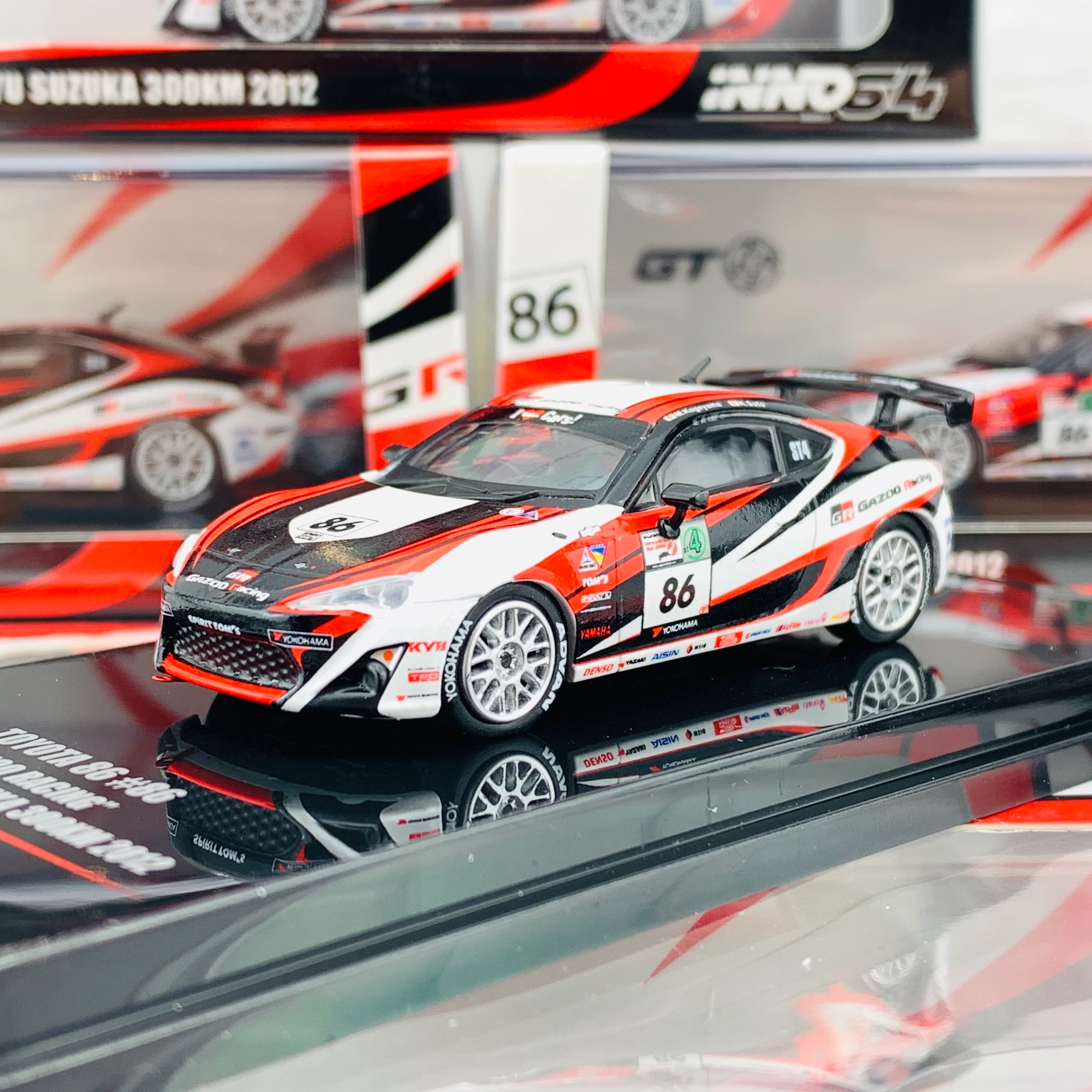 INNO64 1/64 TOYOTA GT86 #86 "GAZOO RACING" Super Taikyu Suzuka 300km 2012  IN64-GT86-GRST12 - Image 2