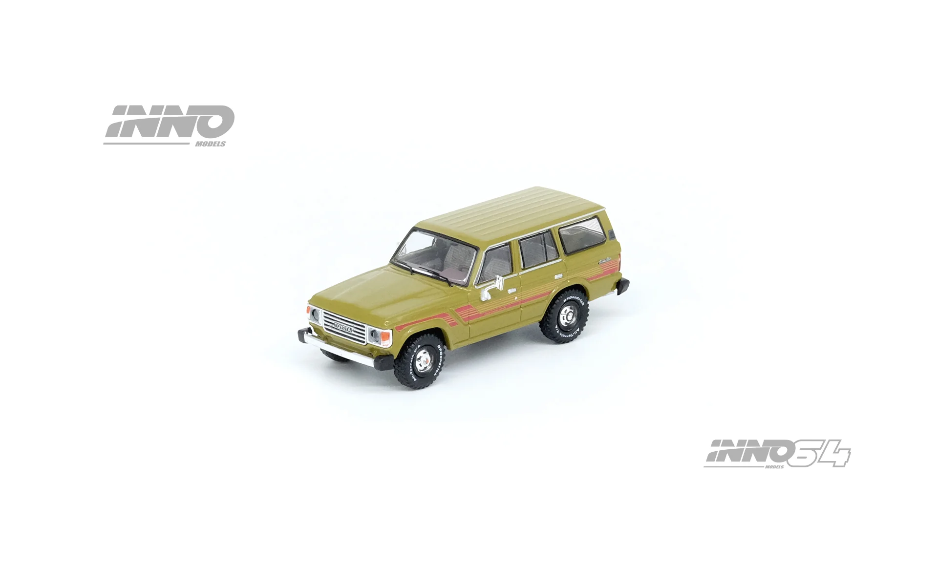 INNO64 1/64 TOYOTA LAND CRUISER FJ60 Olive Green IN64-FJ60-OLGR - Image 2