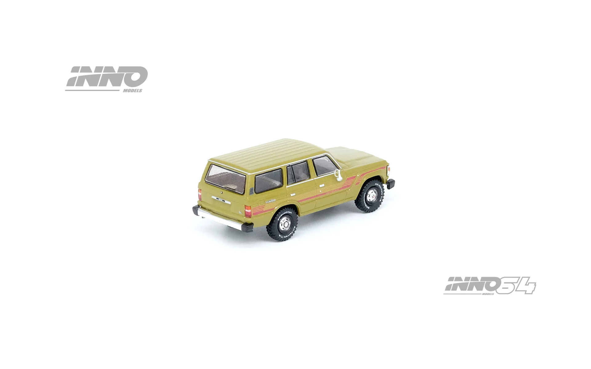 INNO64 1/64 TOYOTA LAND CRUISER FJ60 Olive Green IN64-FJ60-OLGR - Image 3