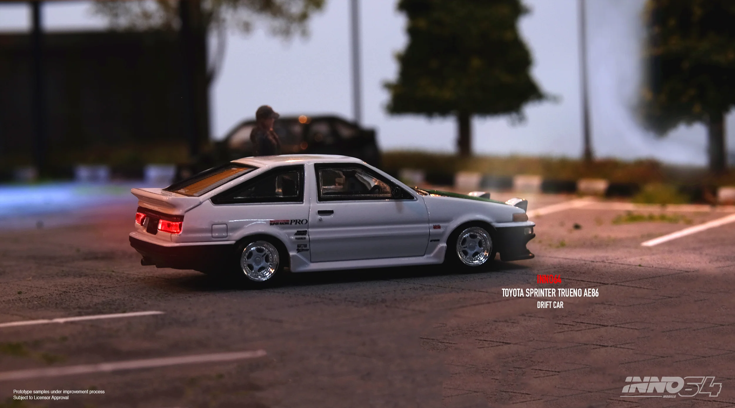 INNO64 1/64 TOYOTA SPRINTER TRUENO AE86 Drift Car IN64-AE86T-DC - Image 8