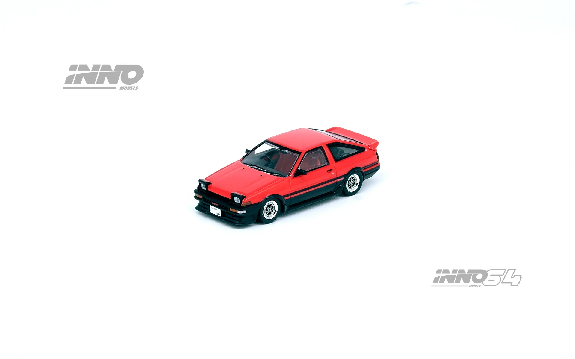 INNO64 1/64 TOYOTA SPRINTER TRUENO AE86 Red IN64-AE86T-RED - Image 2