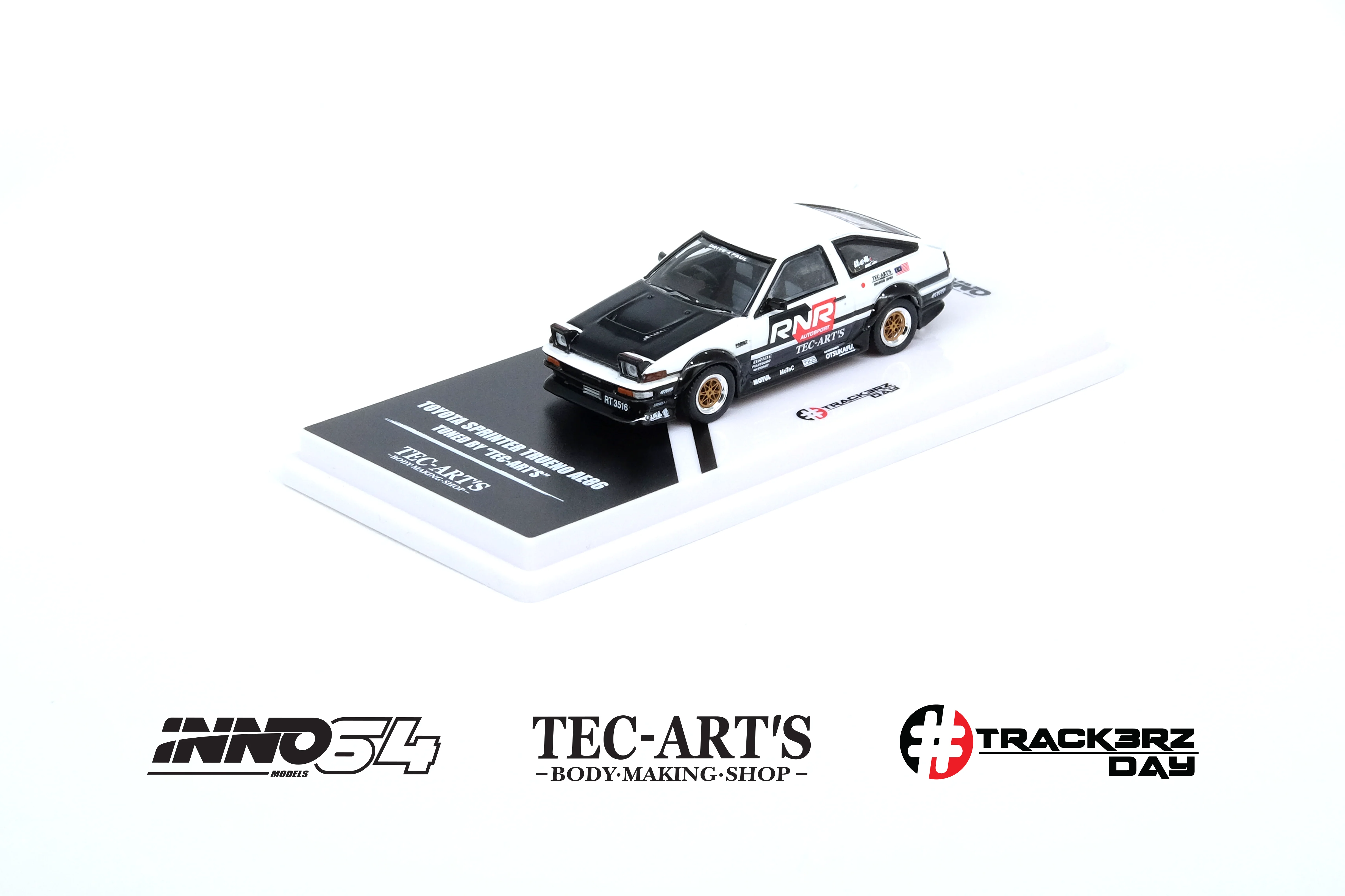 INNO64 1/64 Toyota SPRINTER TRUENO AE86 Tuned by "TEC-ART'S" @TRACKERZ DAY MALAYSIA EVENT MODEL IN64-AE86T-TECARTS - Image 5