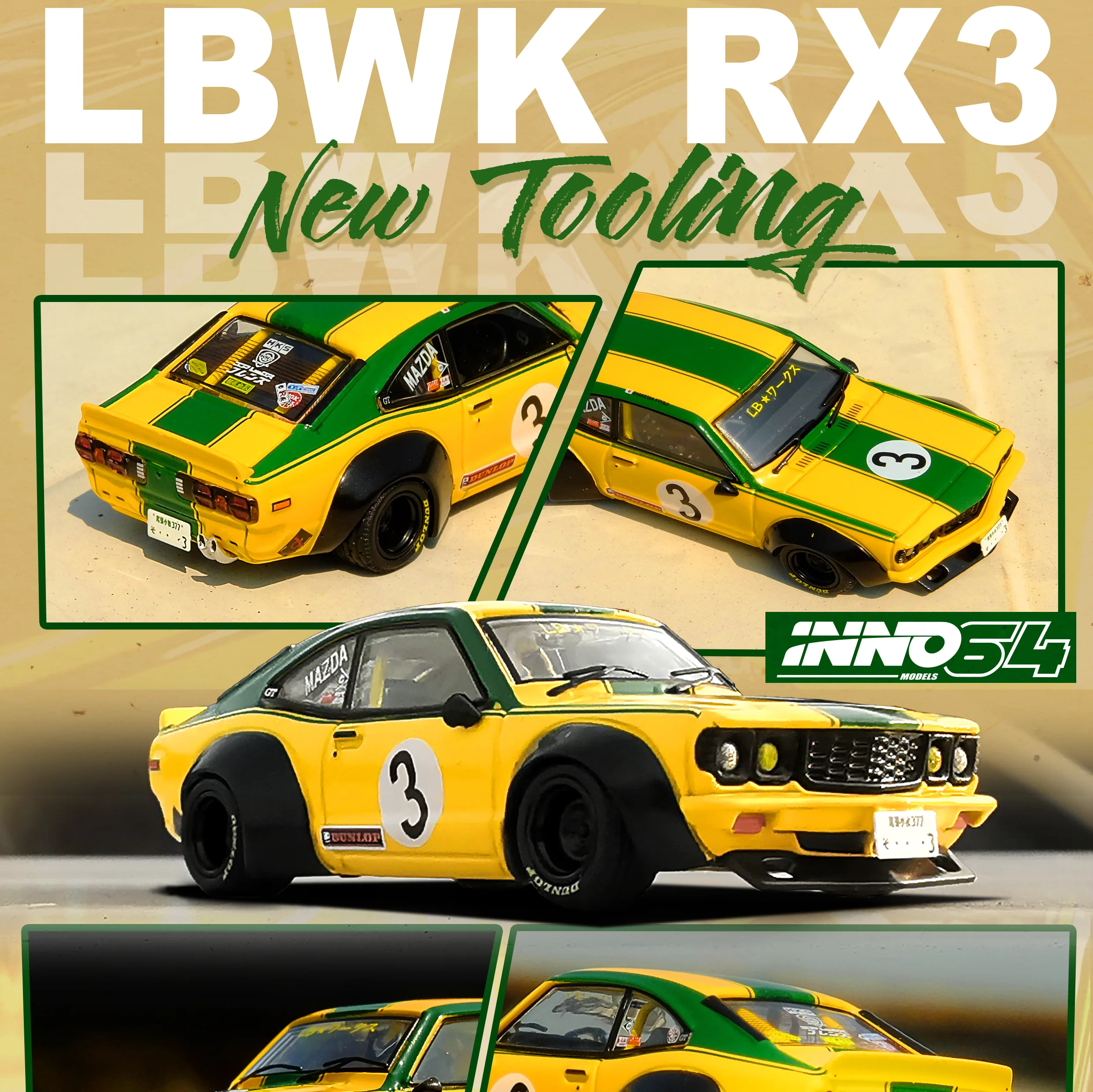 INNO64 1/64 LBWK MAZDA RX3 SAVANNA IN64-LBWKRX3-01