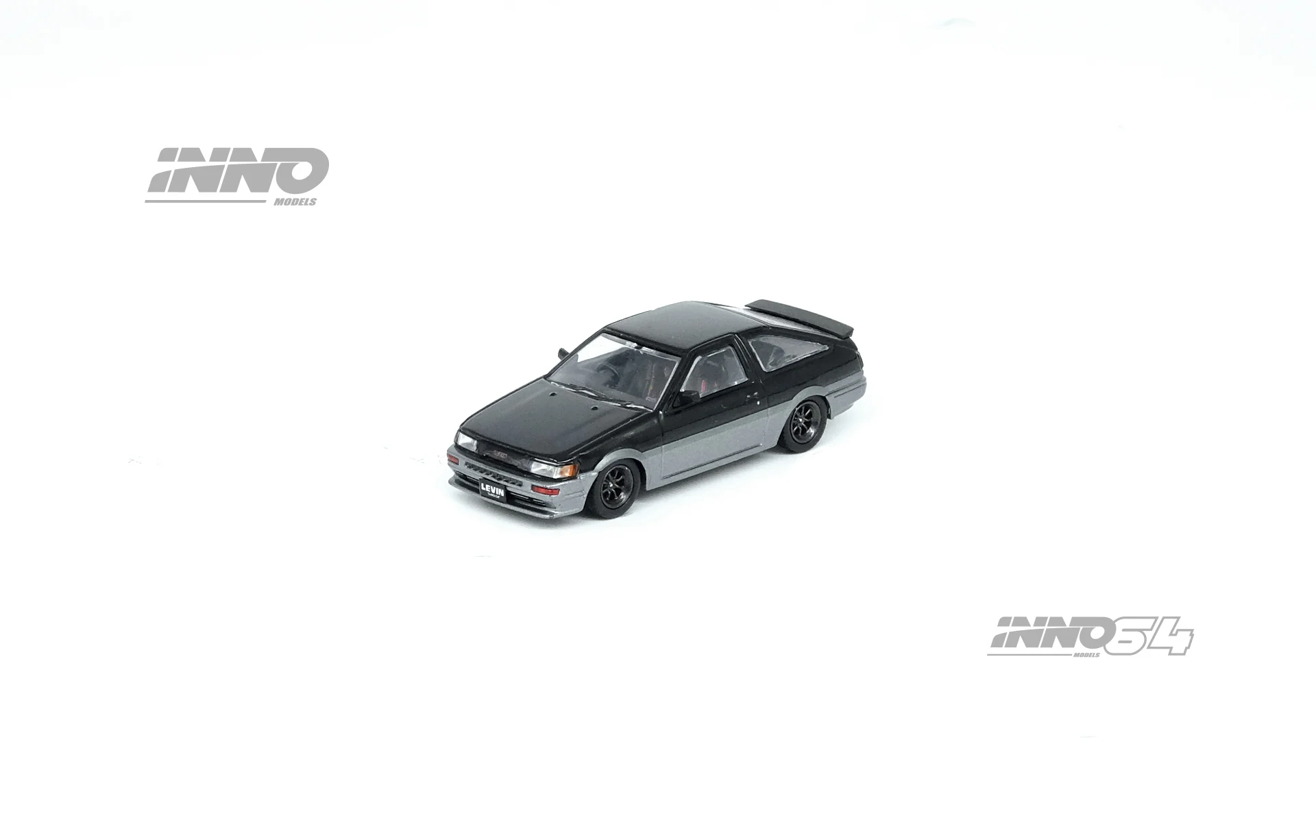 INNO64 1/64 TOYOTA COROLLA Levin AE86 Black/Grey IN64-AE86-BLGR - Image 2