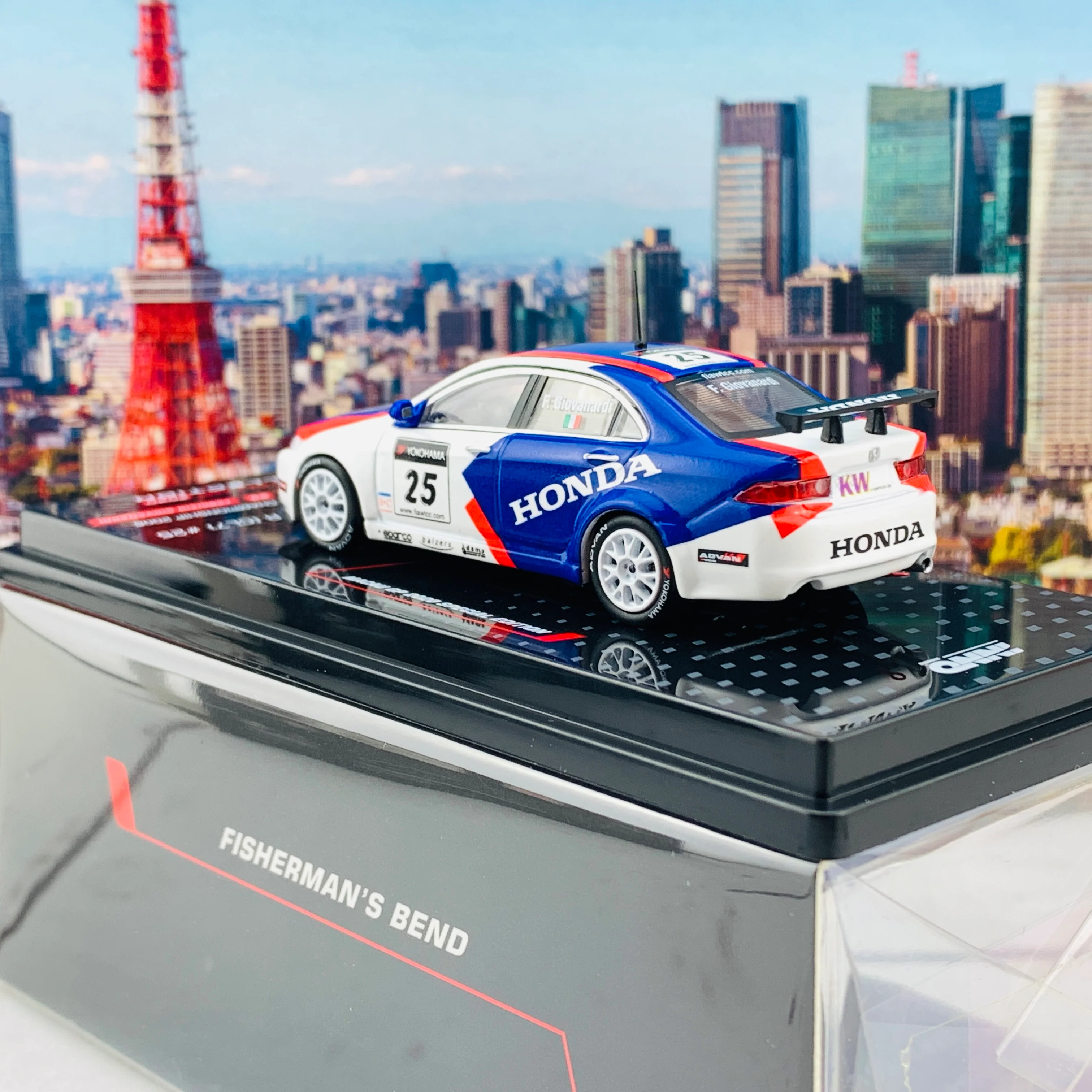 INNO64 MACAU GP 2020 COLLECTION HONDA ACCORD Euro-R (CL7) #25  "JAS MOTORSPORT"  Macau World Touring Car Championship 2006 Fabrizio Giovanardi IN64-CL7-MGP20JS - Image 5
