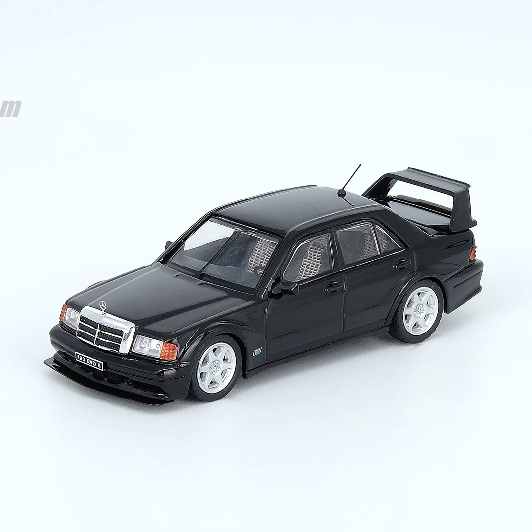 INNO64 MERCEDES-BENZ 190E 2.5-16 EVO II Black With Extra Wheels IN64-190E-BLA - Image 8