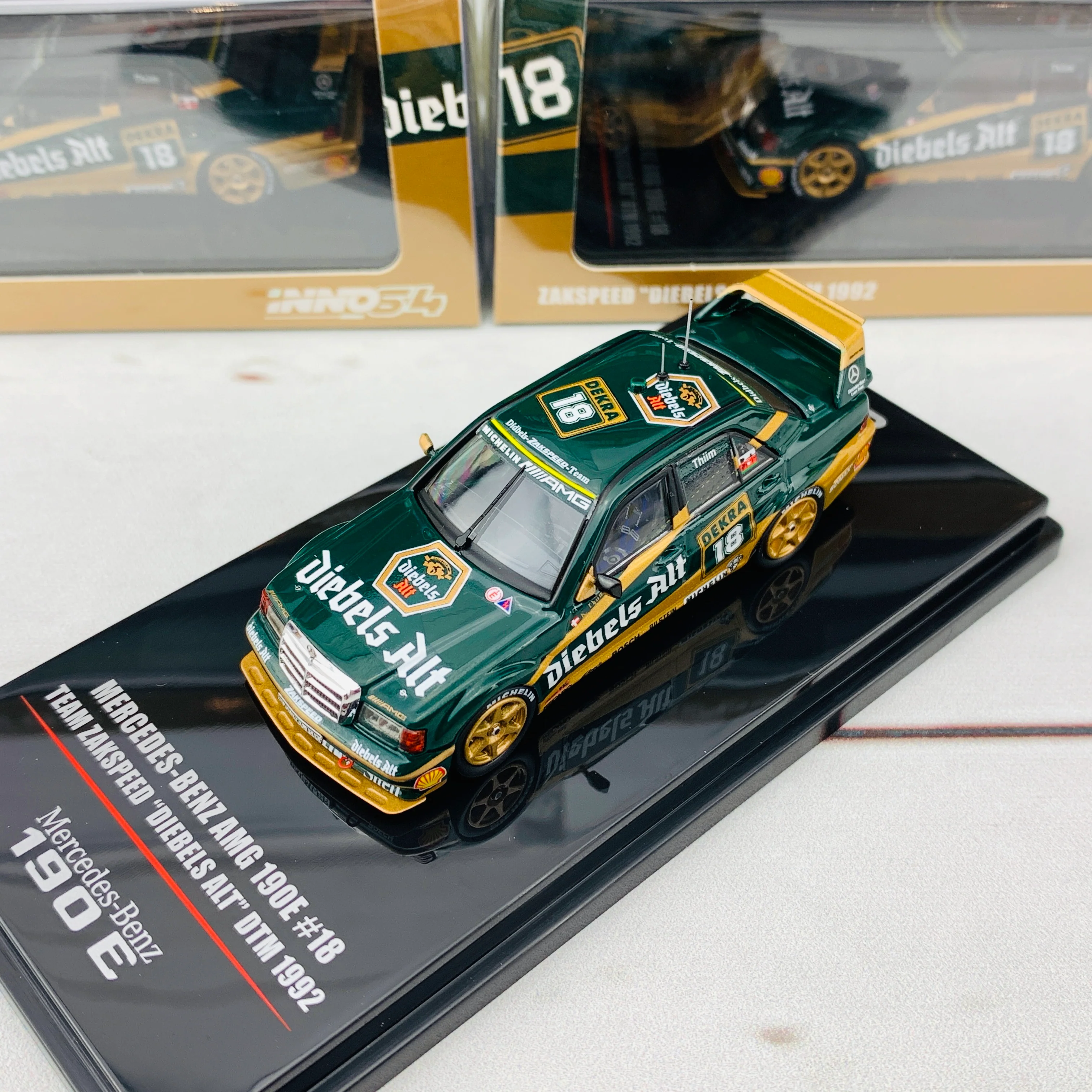 INNO64 MERCEDES BENZ AMG 190E 2.5-16 EVO II #18 Team Zakspeed "Diebels Alt" DTM 1992 IN64-190E-ZS18 - Image 2