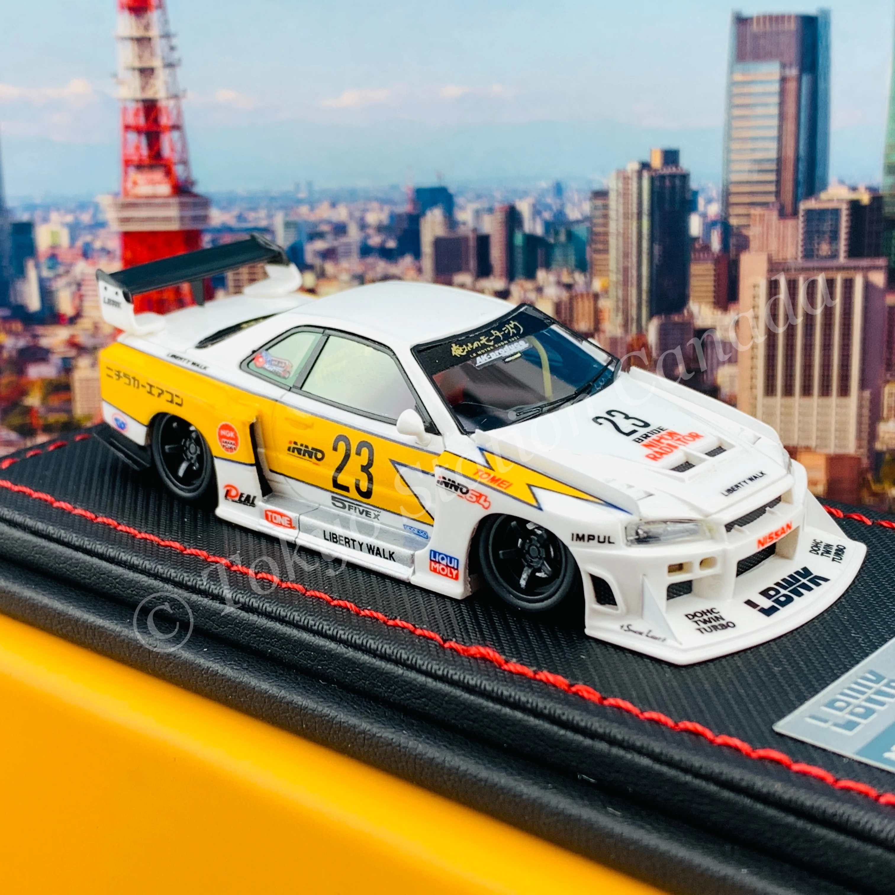 INNO64-R 1/64 RESIN NISSAN SKYLINE "LBWK" (ER34) SUPER SILHOUETTE  RETRO LIVERY IN64R-R34-LBSS - Image 4