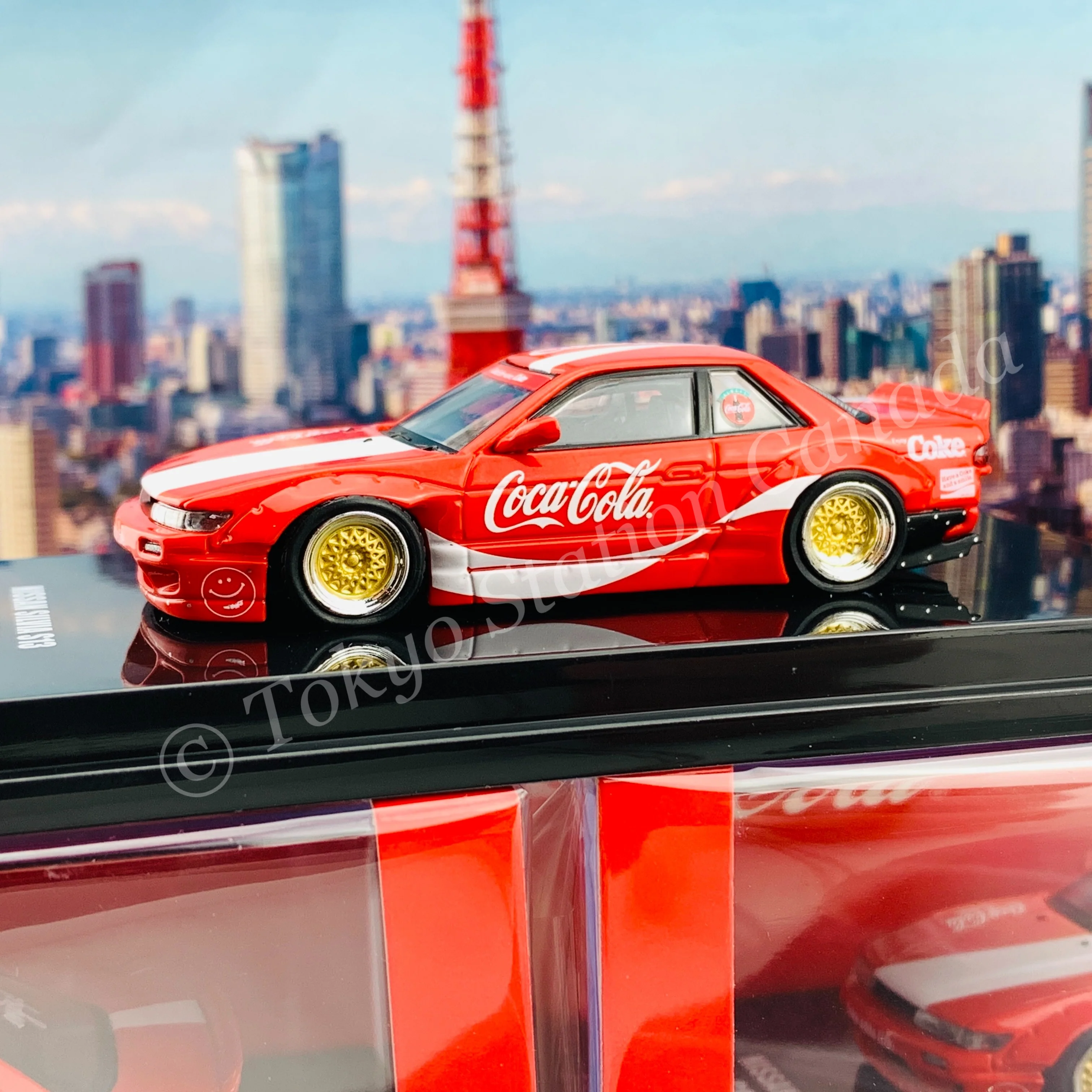 INNO64 x TOYEAST 1/64  COCA-COLA NISSAN SILVIA S13 ROCKET BUNNY V2 COKE037 - Image 3