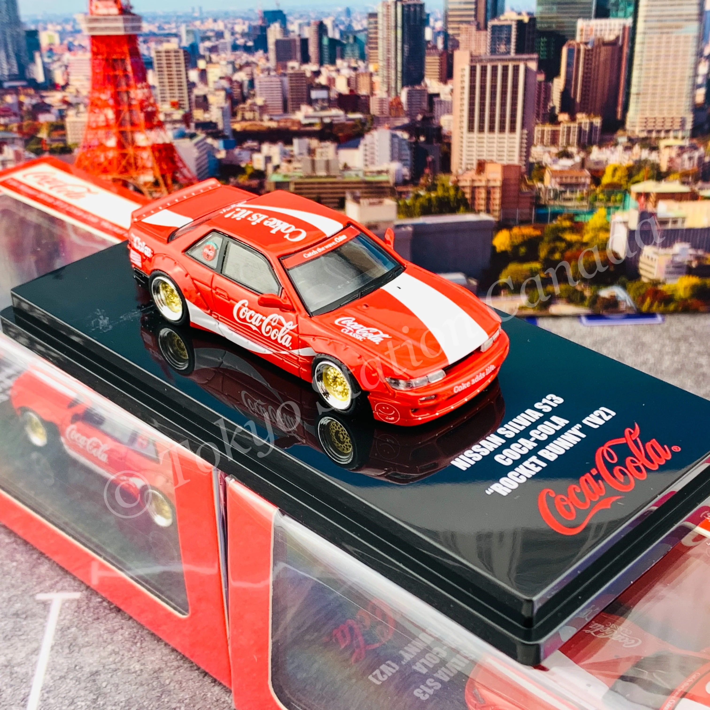 INNO64 x TOYEAST 1/64  COCA-COLA NISSAN SILVIA S13 ROCKET BUNNY V2 COKE037 - Image 5