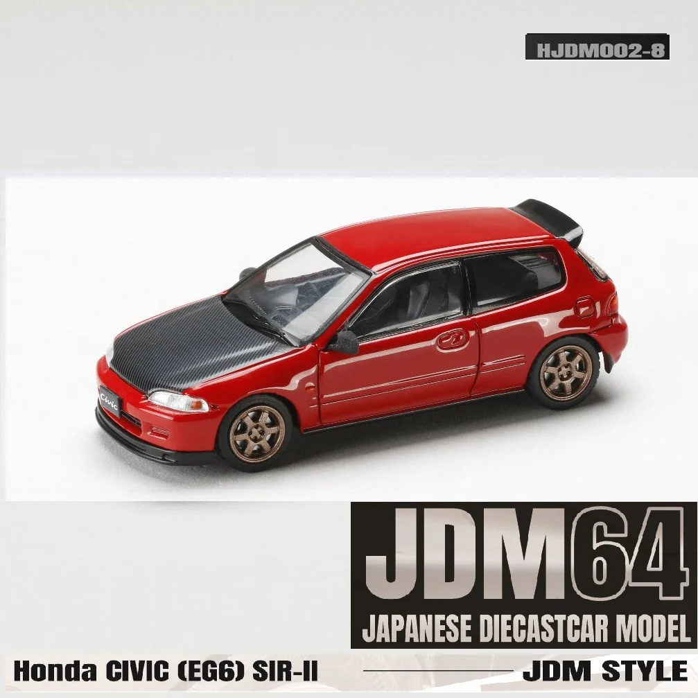 JDM64 by HOBBY JAPAN 1/64 Honda CIVIC (EG6) SIR-Ⅱ JDM STYLE - Milano Red HJDM002-8 - Image 3